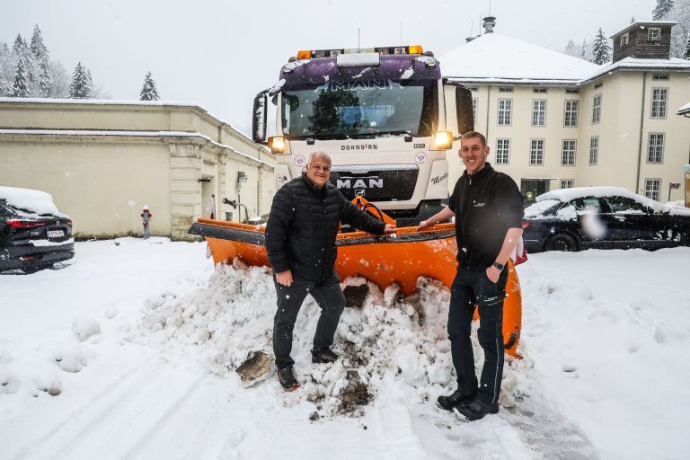 So hielt der Wintereinbruch die Dornbirner Straßenmeisterei auf Trab