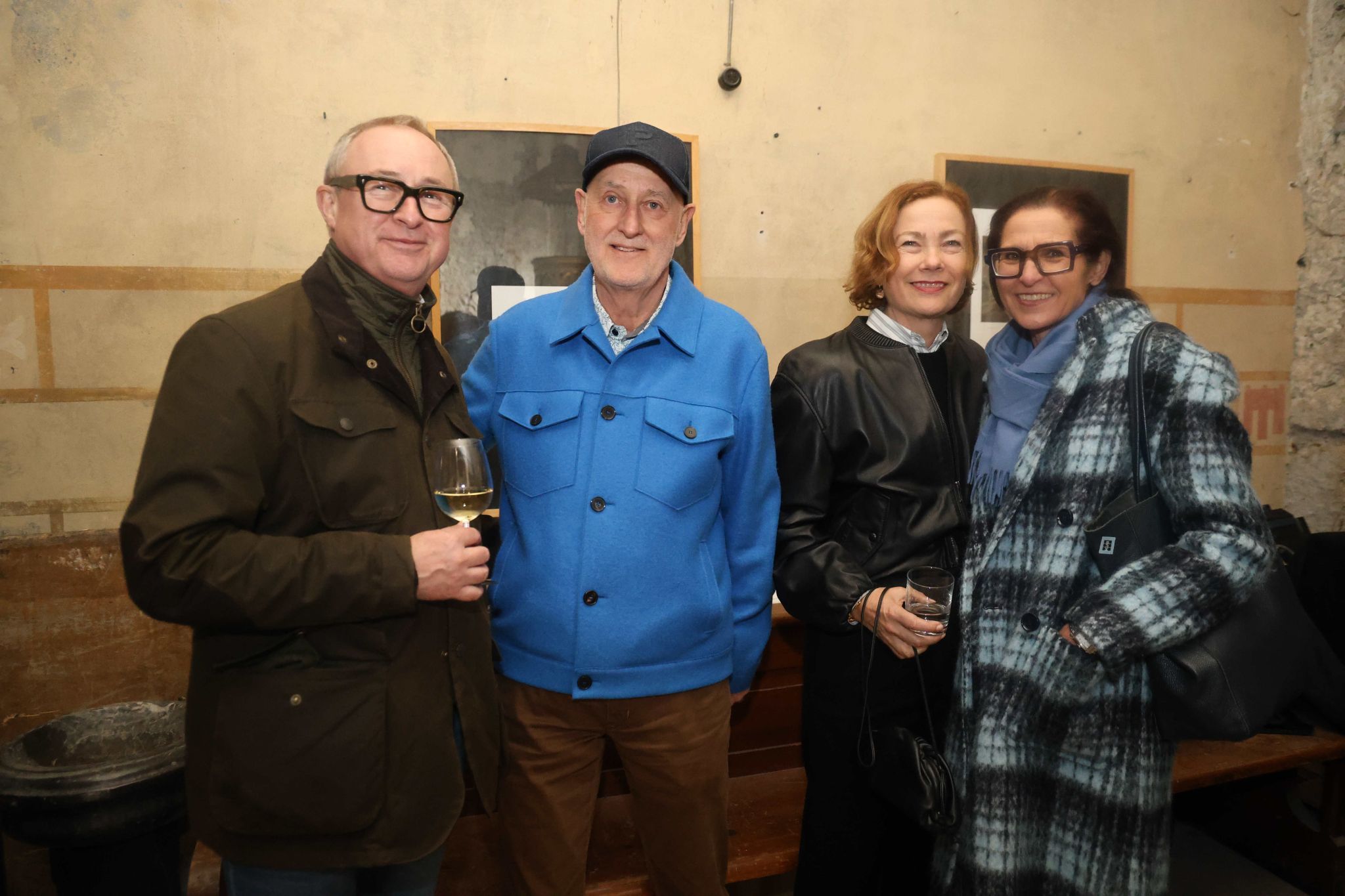 Besucher Thomas Herburger, Peter Prax, Elke Herburger und Margot Prax.