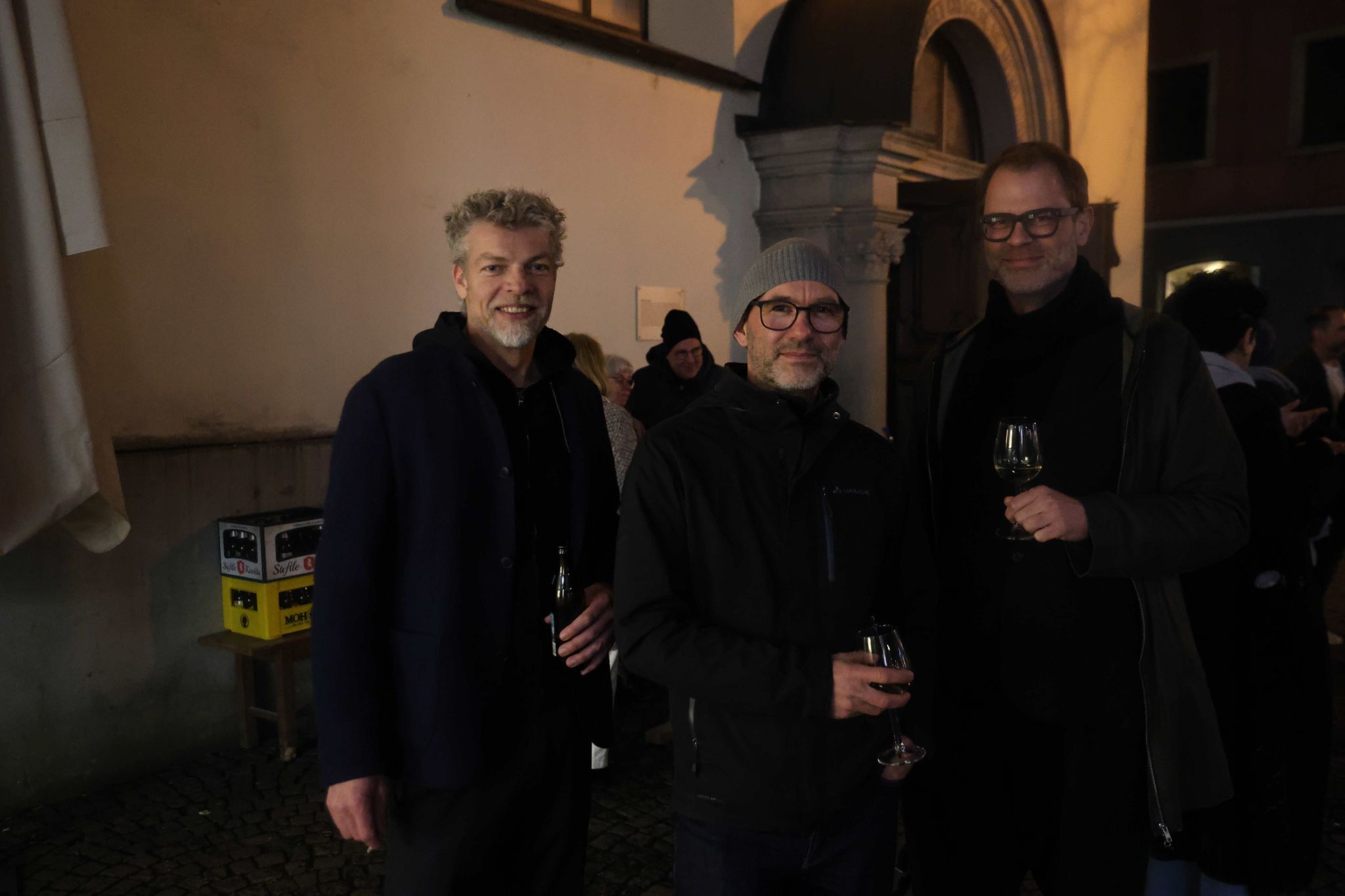 Architekt Marius Cerha mit Sebastian Gelz und Markus Joachim aus Zürich.