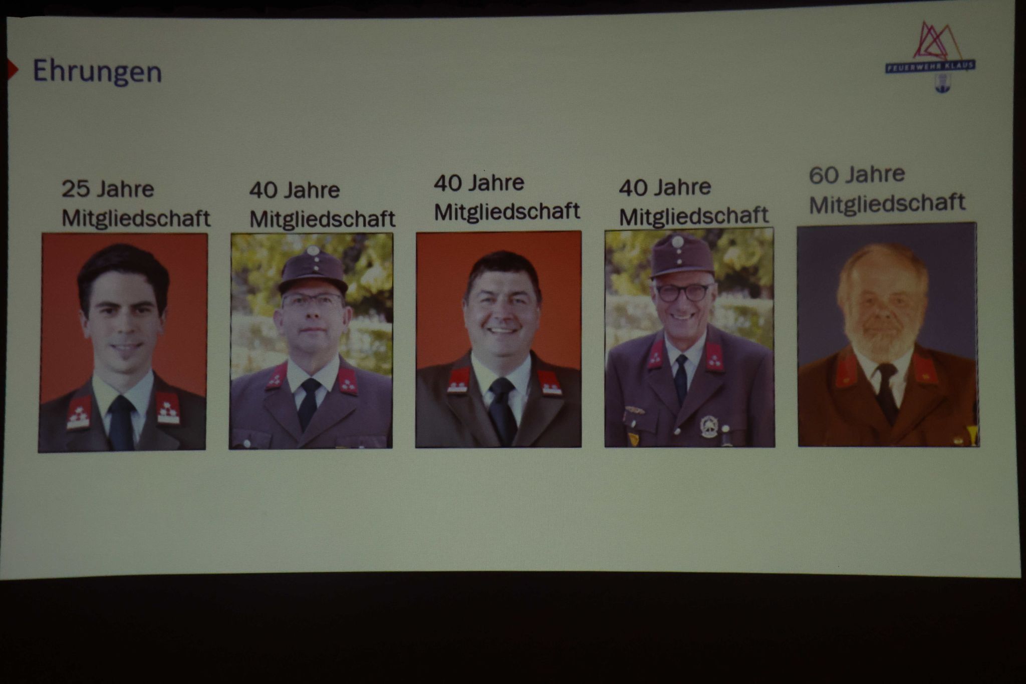 Fünf Jubilare gab es dieses Jahr.