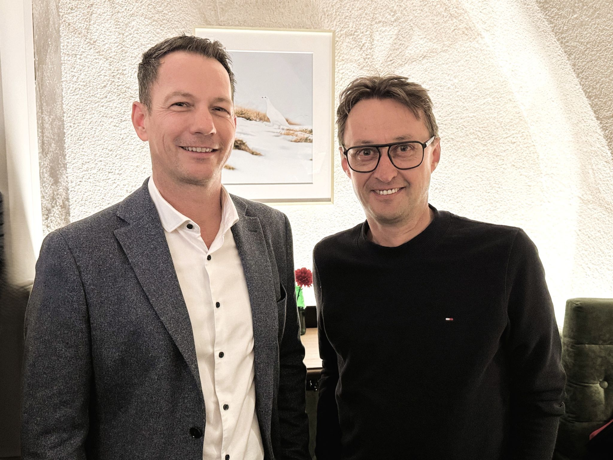 Robert S. Salant (Stadtmarketing) und Fotograf Ivo Vögel.