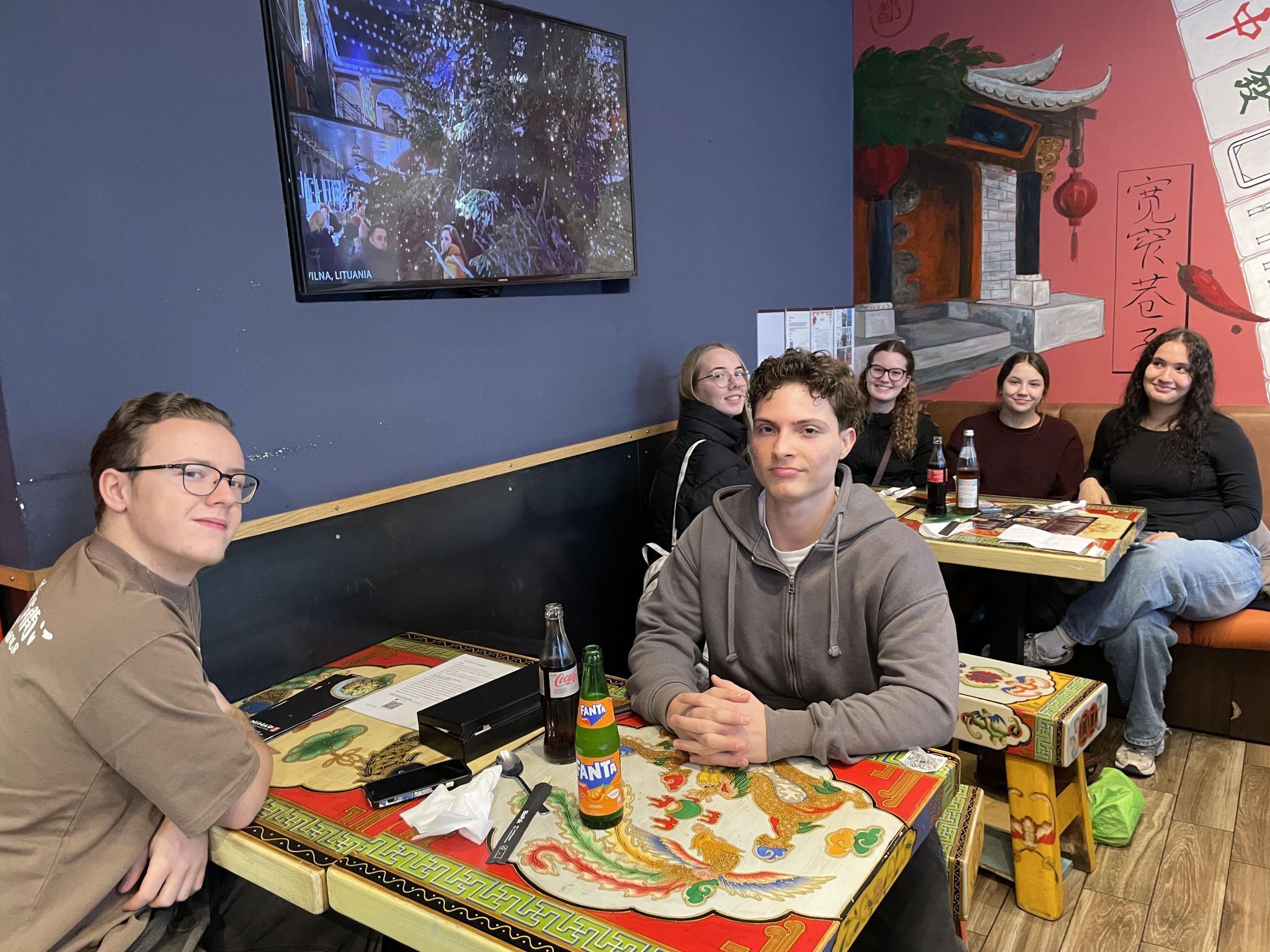 Nach der Prüfung belohnten sich die Schüler mit einem Mittagessen in einem nahegelegenen China-Restaurant.