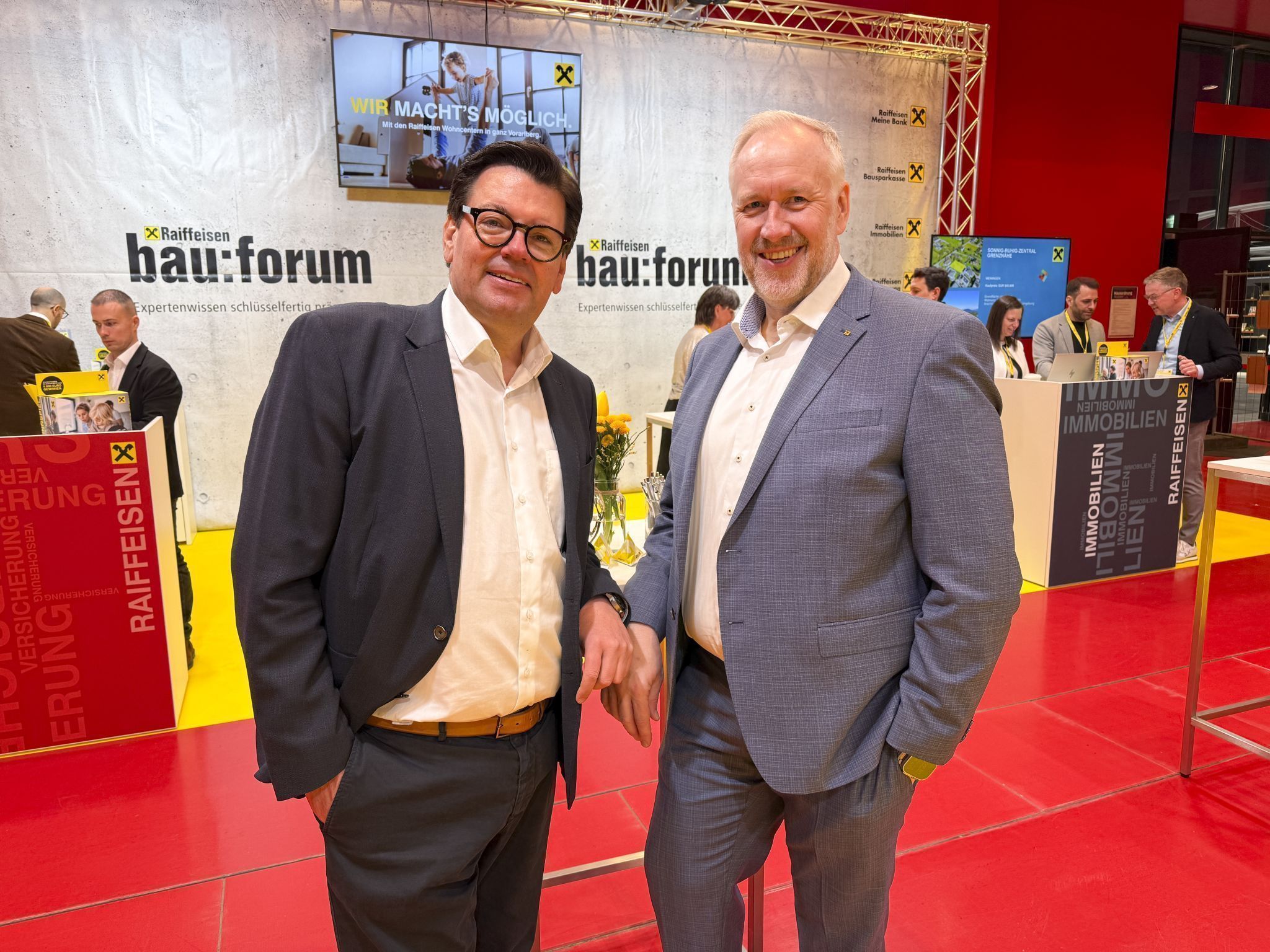 Raiba Vorstand Stefan Vetter und Thomas Nussbaumer