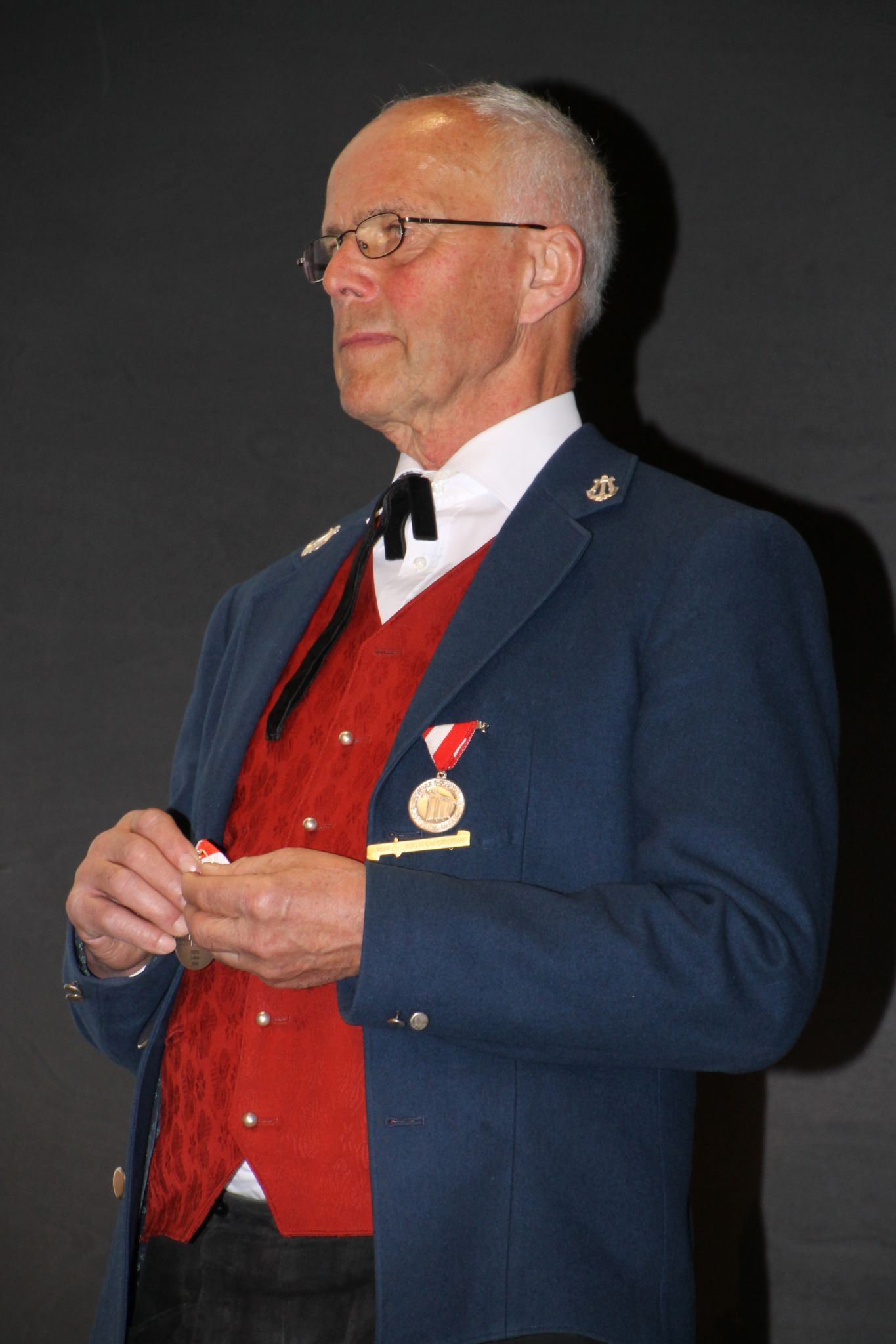 Landesobmann Stellvertreter und Ehrenobmann des Wälder Blasmusikbezirks Engelbert Bereuter.