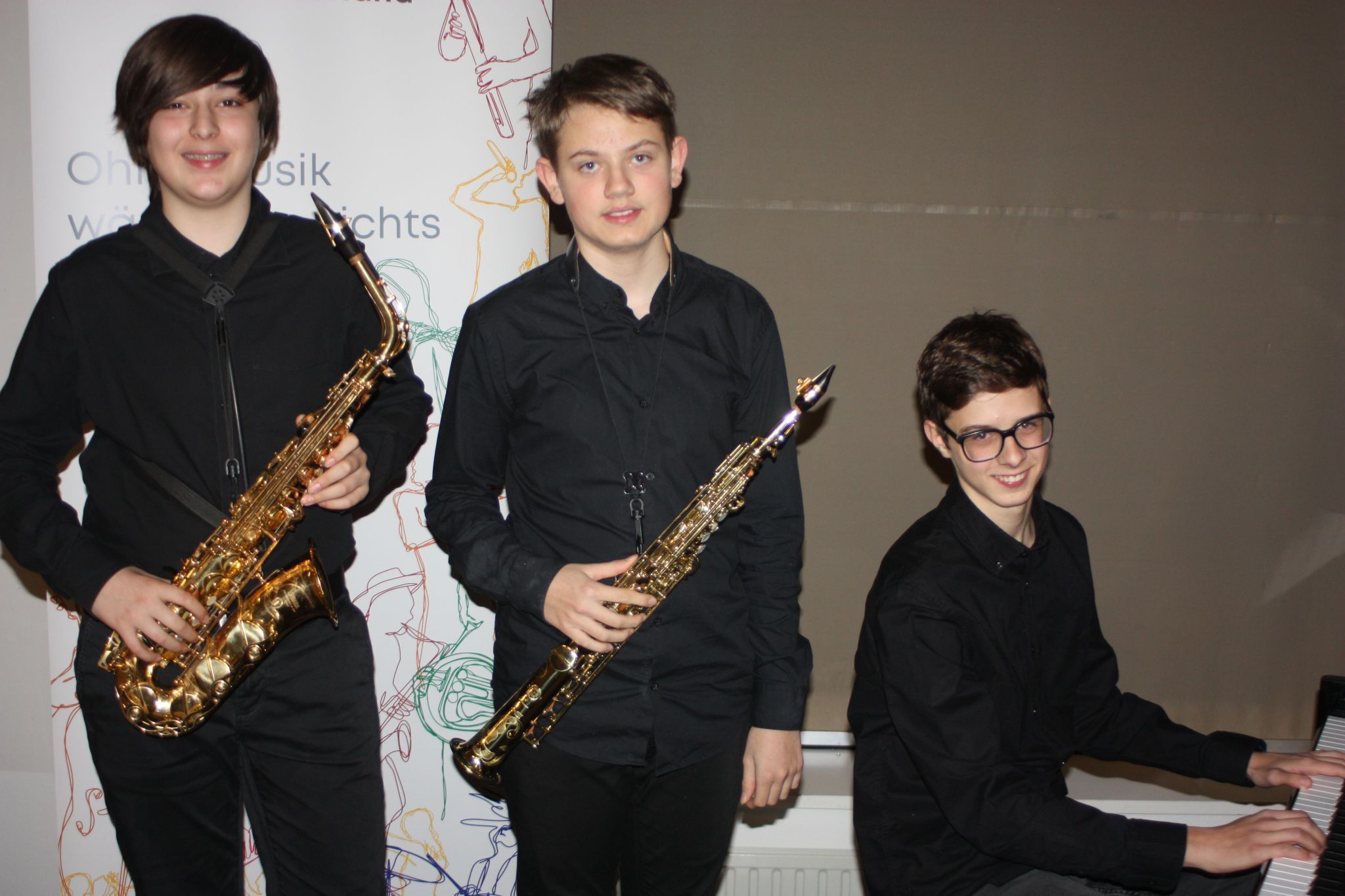 Trio Samuel Scheiblhofer, Til Pedot und Martin Häusle landeten auf Platz eins.VN-TK