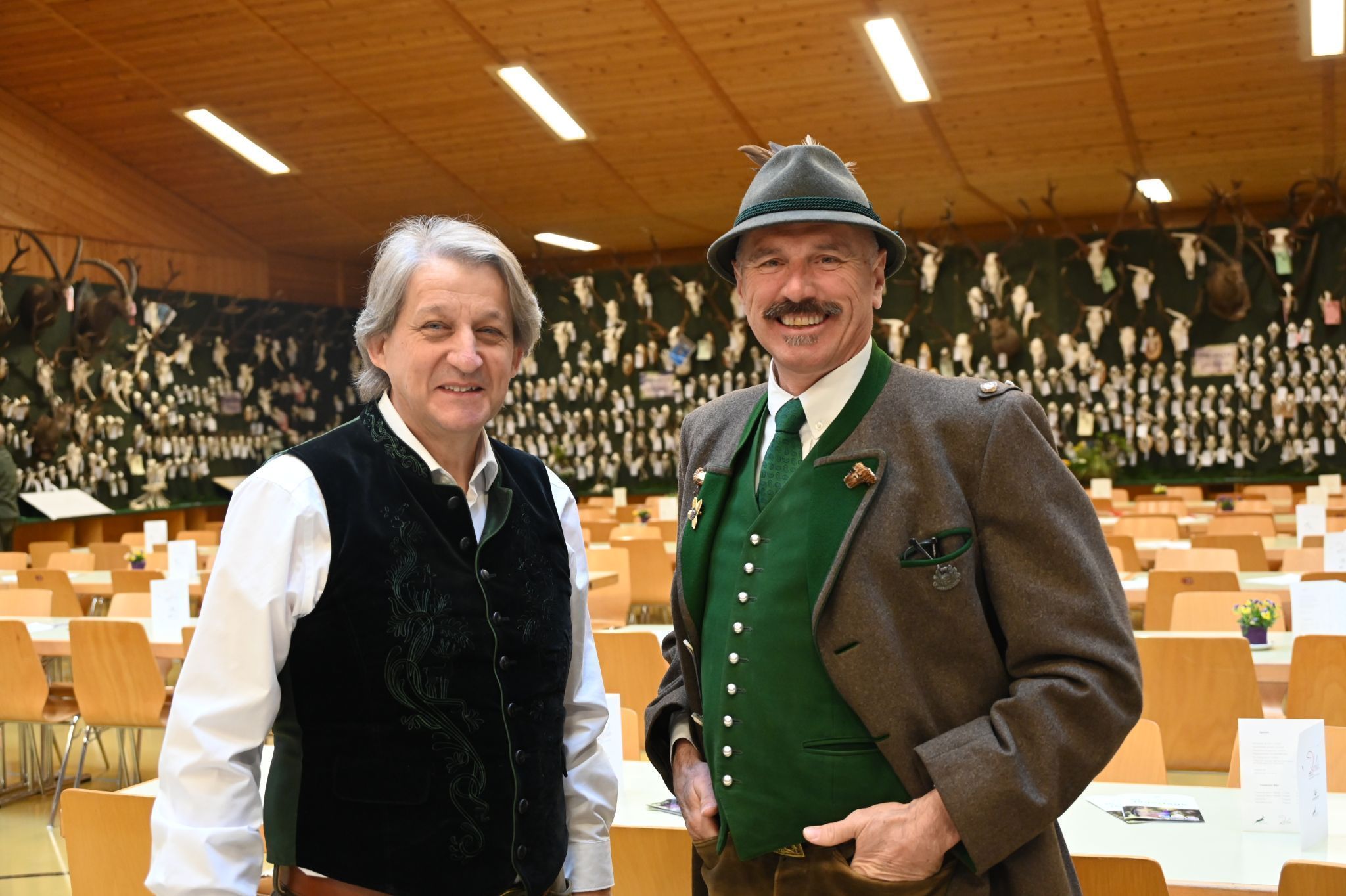 Bezirksjägermeister Manfred Vonbank und Wildbiologe Hubert Schatz.