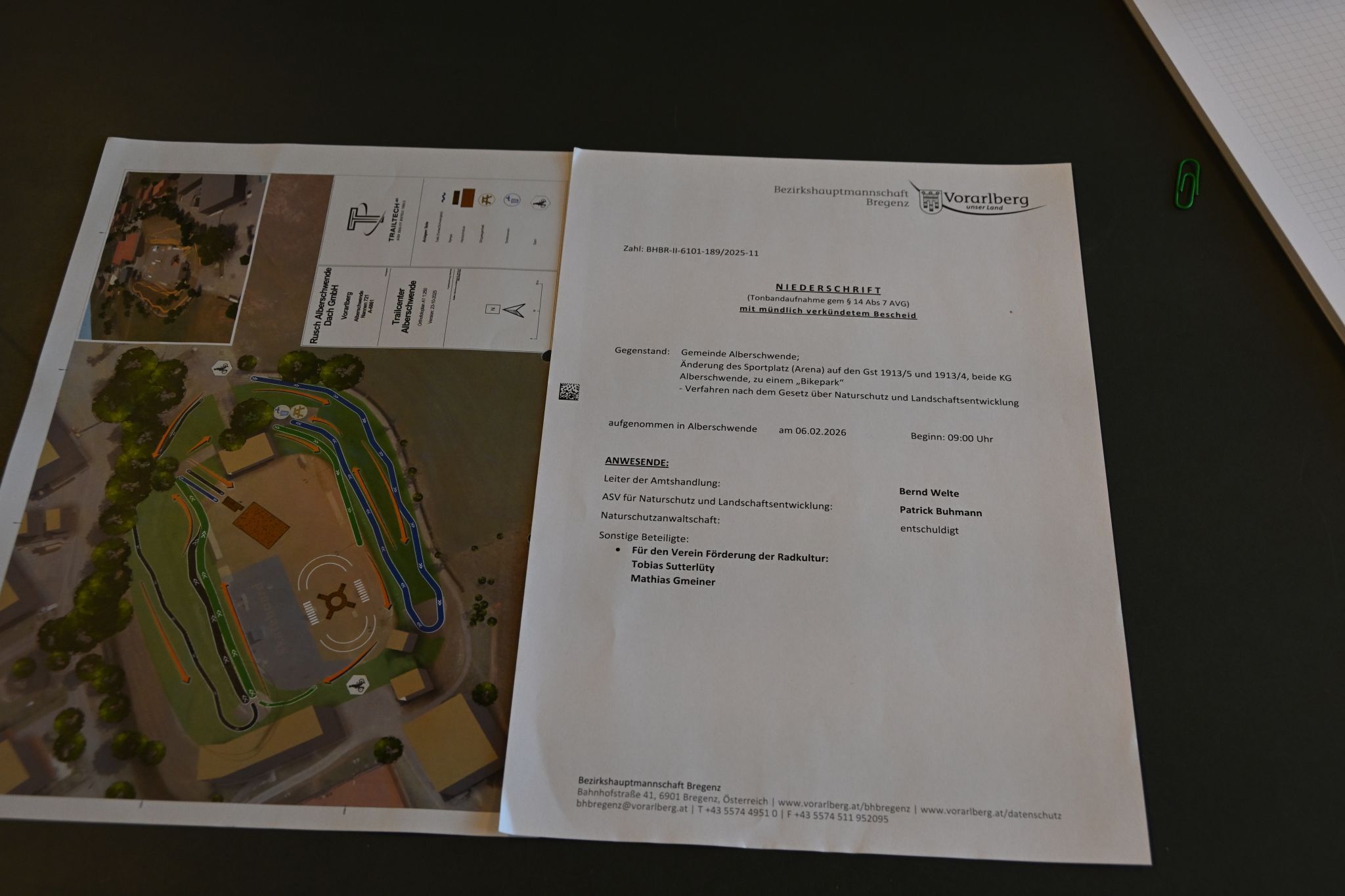 Bei der Bauverhandlung wurde gleich mündlich die Genehmigung ausgesprochen - da staunt der Laie