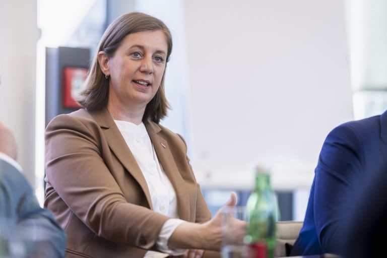 Finanzminister Markus Marterbauer Staatssekretärin Barbara Eibinger-Miedl