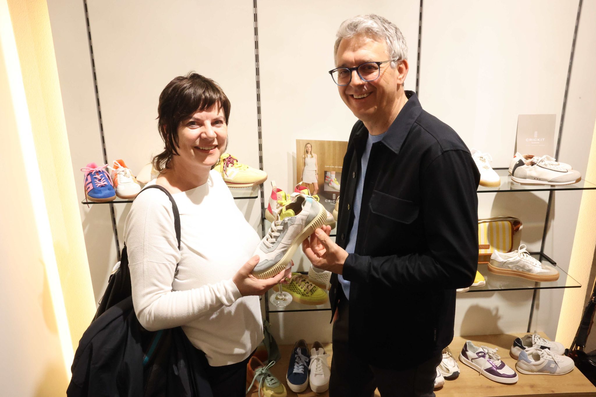 Stammkunden Sandra Beck und Sam Neuhauser.