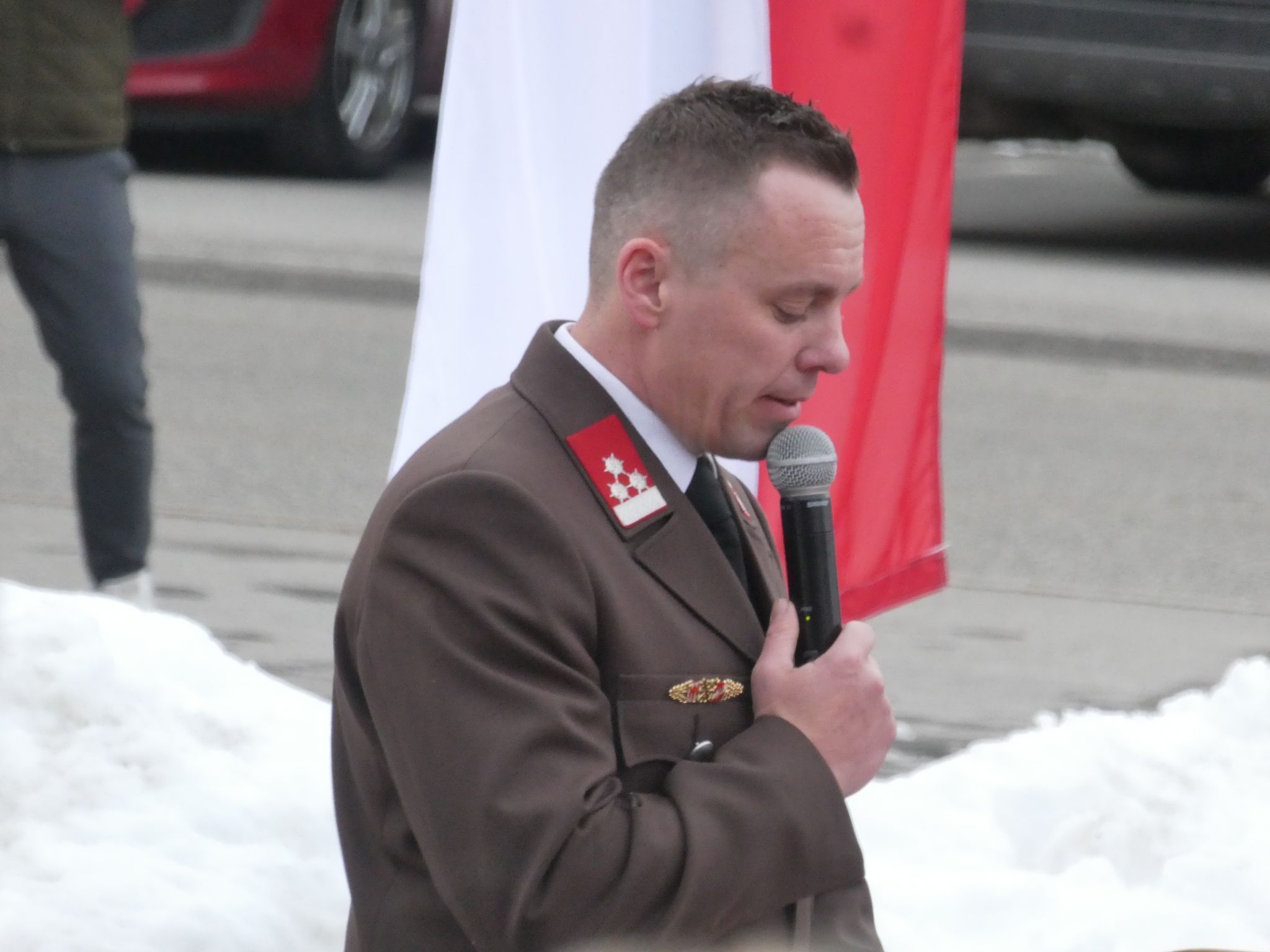 Bewerbsleiter Michael Saler sprach bei seiner Schlussrede die Gemeinschaft an.