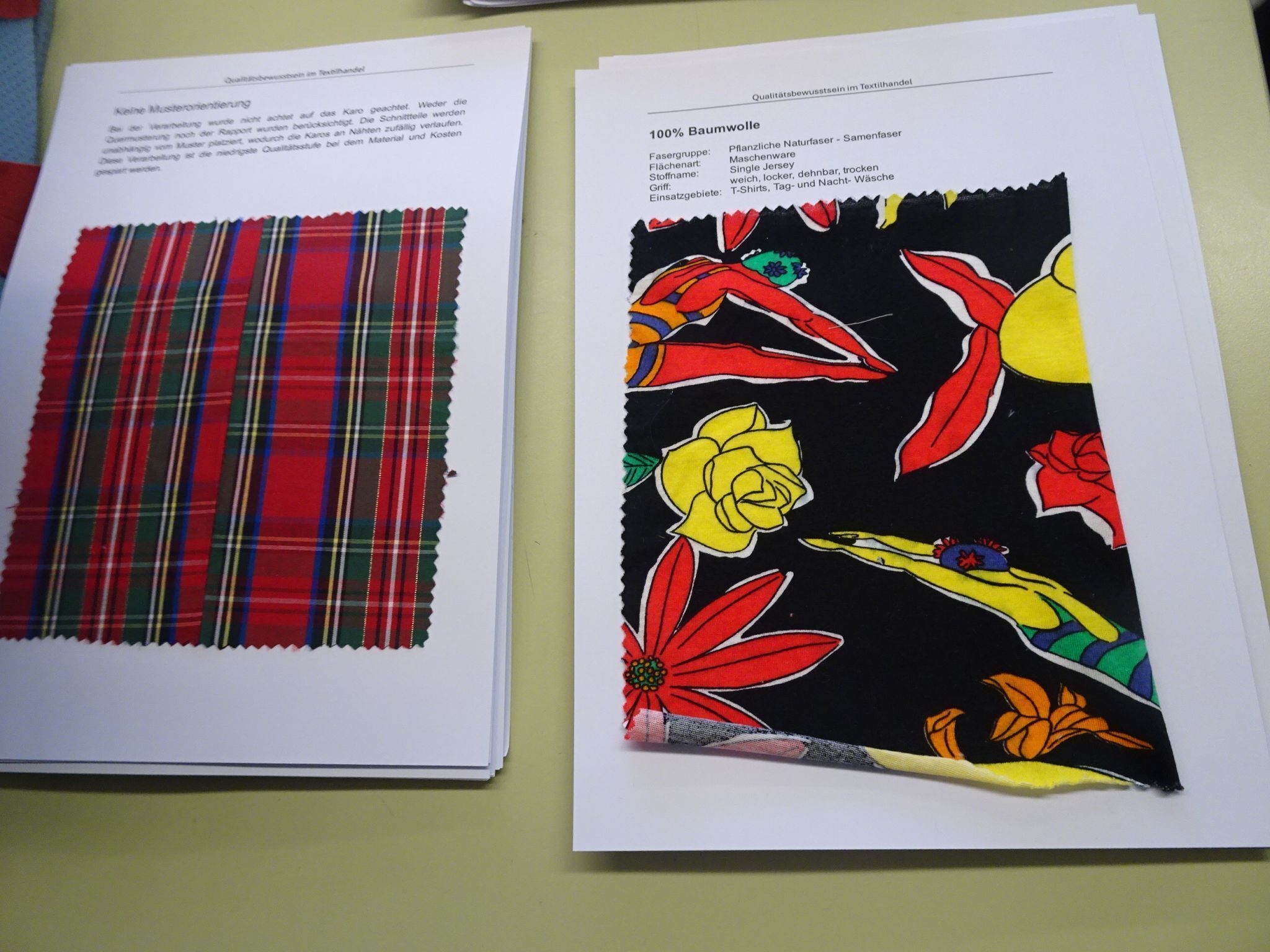 Die angefertigten Musterstücke dienen künftig als Lehrmaterial im Unterricht.