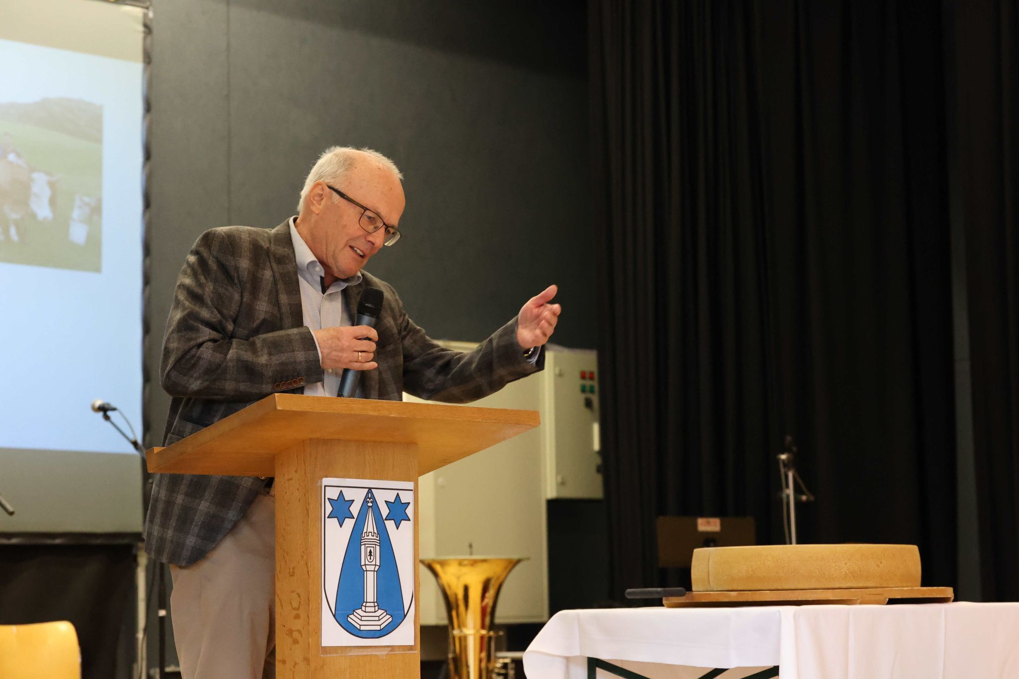Prim. Reinhard Haller bei seinem Vortrag.