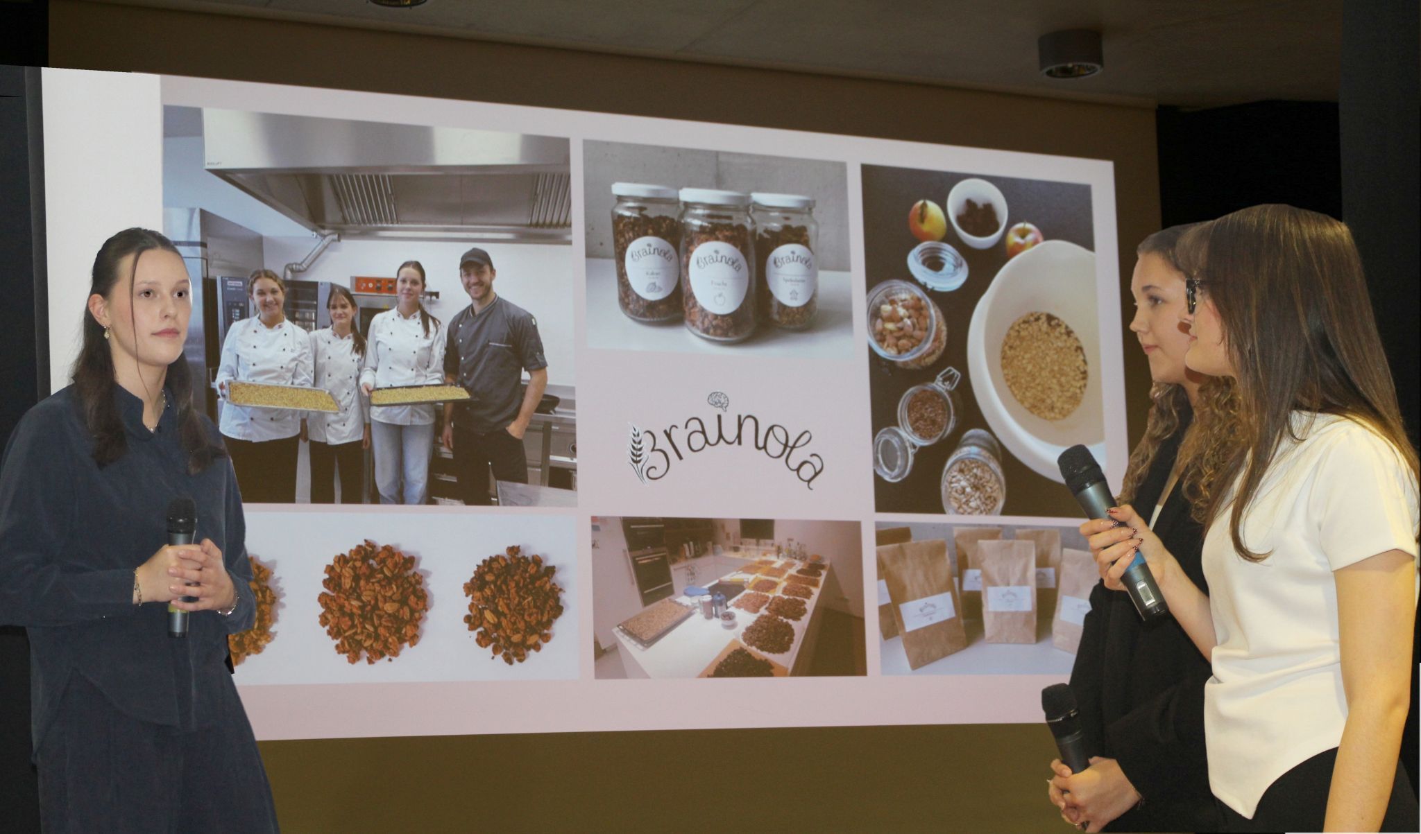 Eva Madlener, Ella Dür und Annika Steurer machten sich Gedanken über ein gesundes Frühstück und wurden dafür mit dem ersten Preis belohnt.