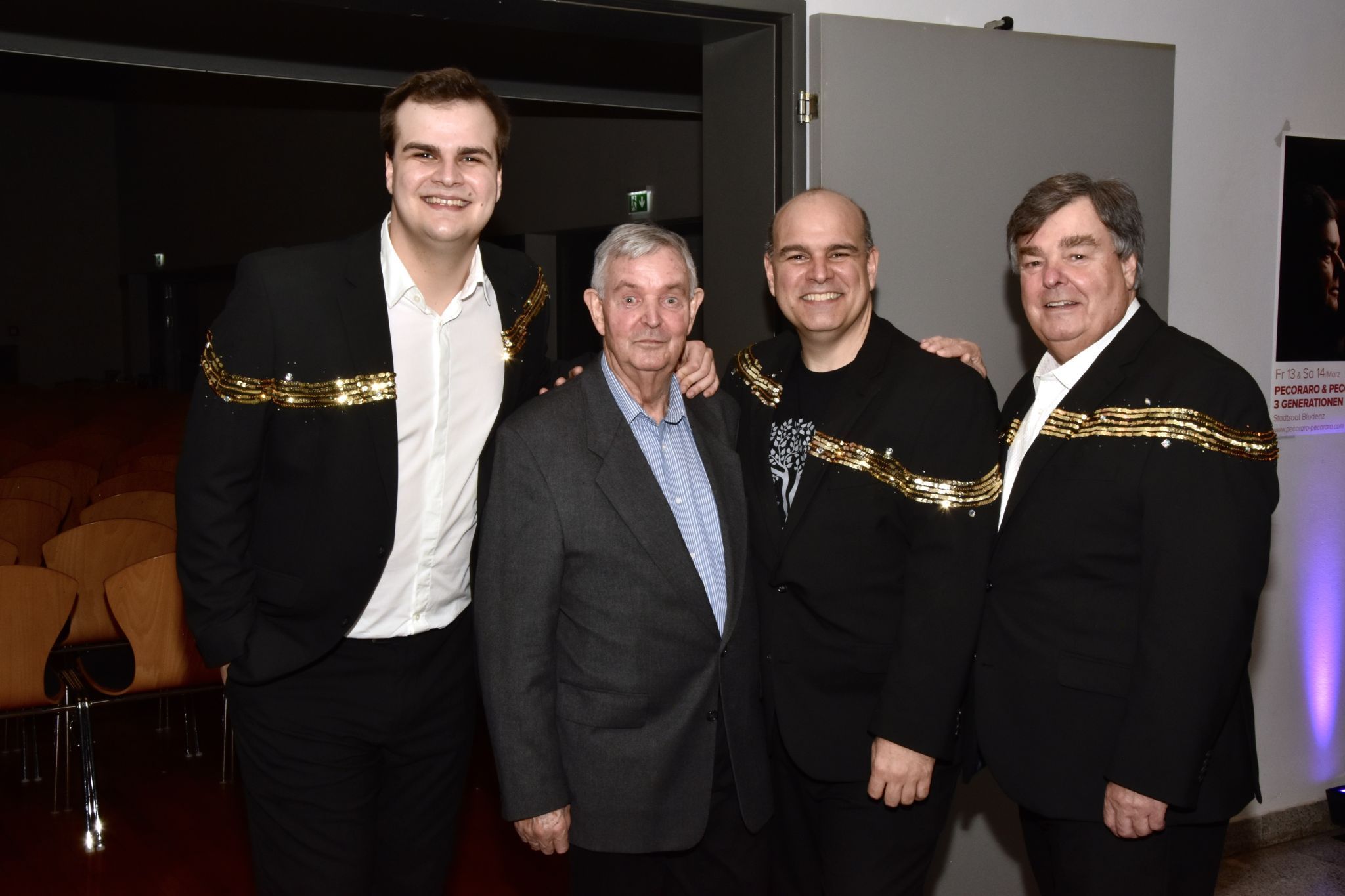 Vier Mitglieder der Familie Pecoraro: Oskar, Werner (Bludenzer Sängerrunde), Mario und Herwig.