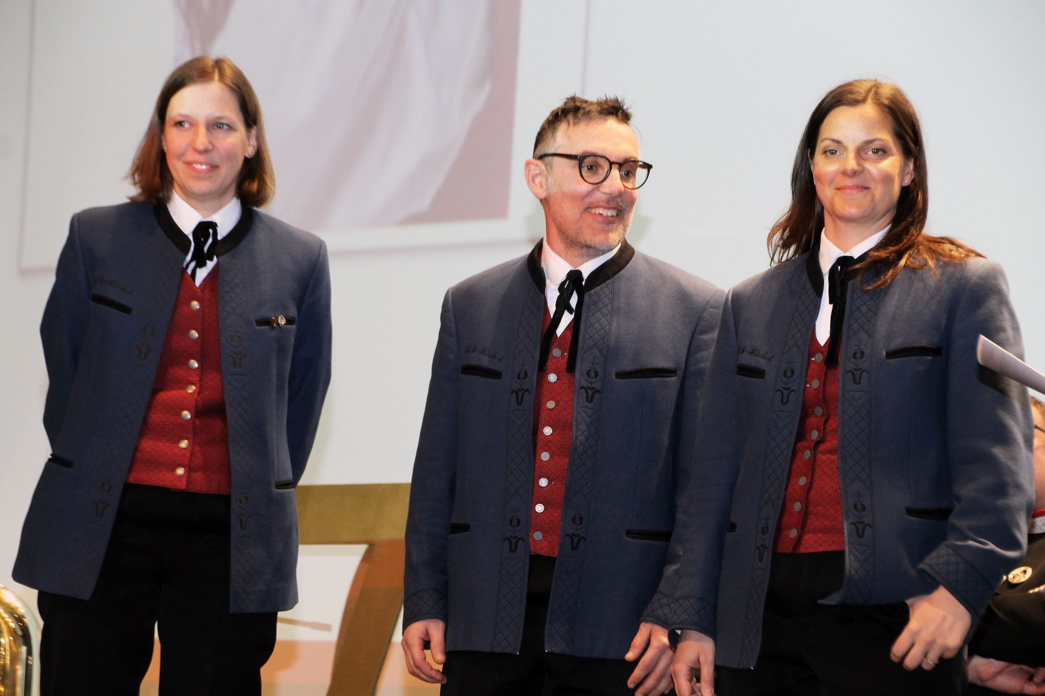 Das Trio aus Höchst freute sich über das silberne Ehrenzeichen (25 Jahre).