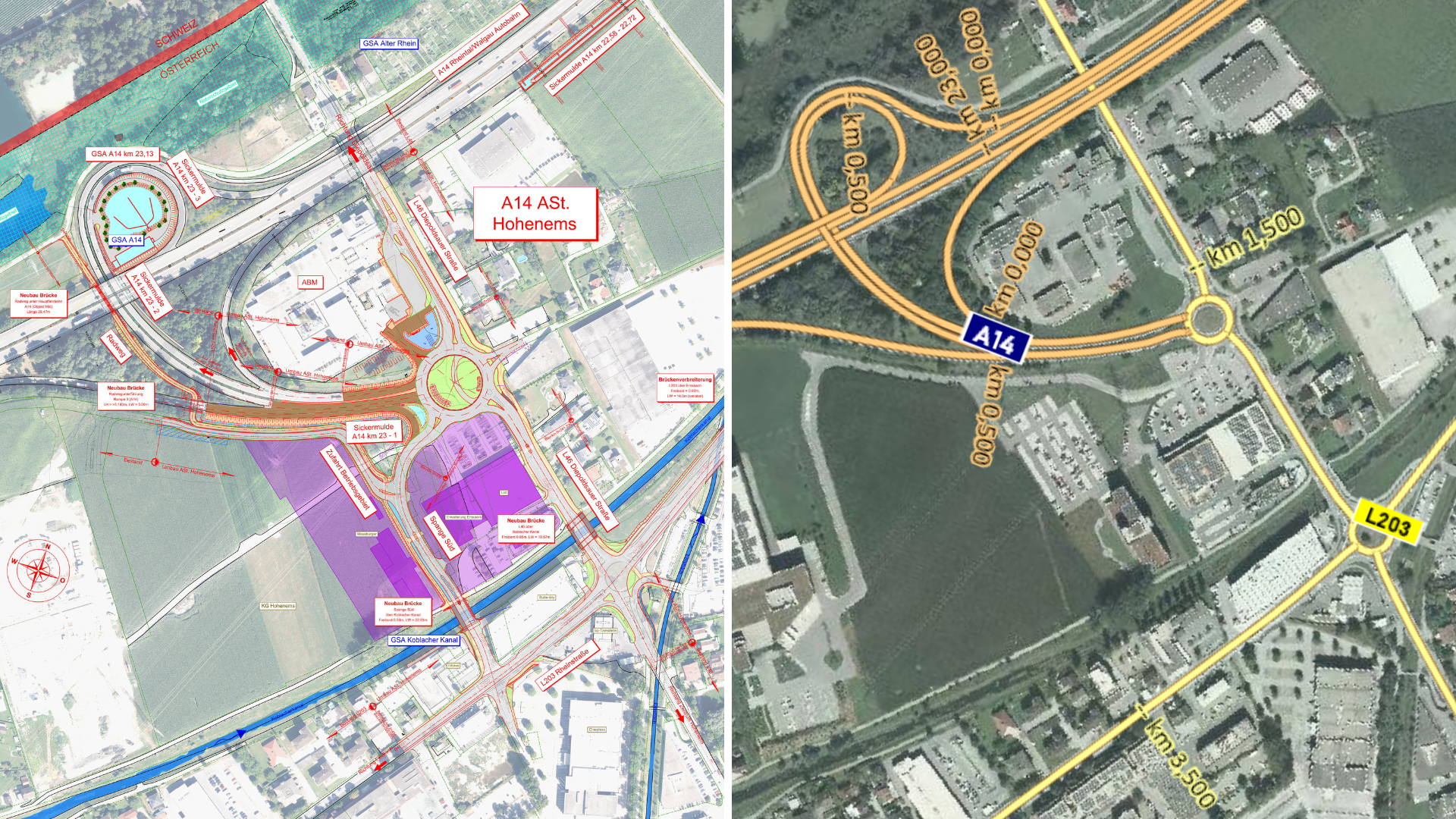 Anschlussstelle Hohenems: Grundstücke gesichert und neuer Zeitplan