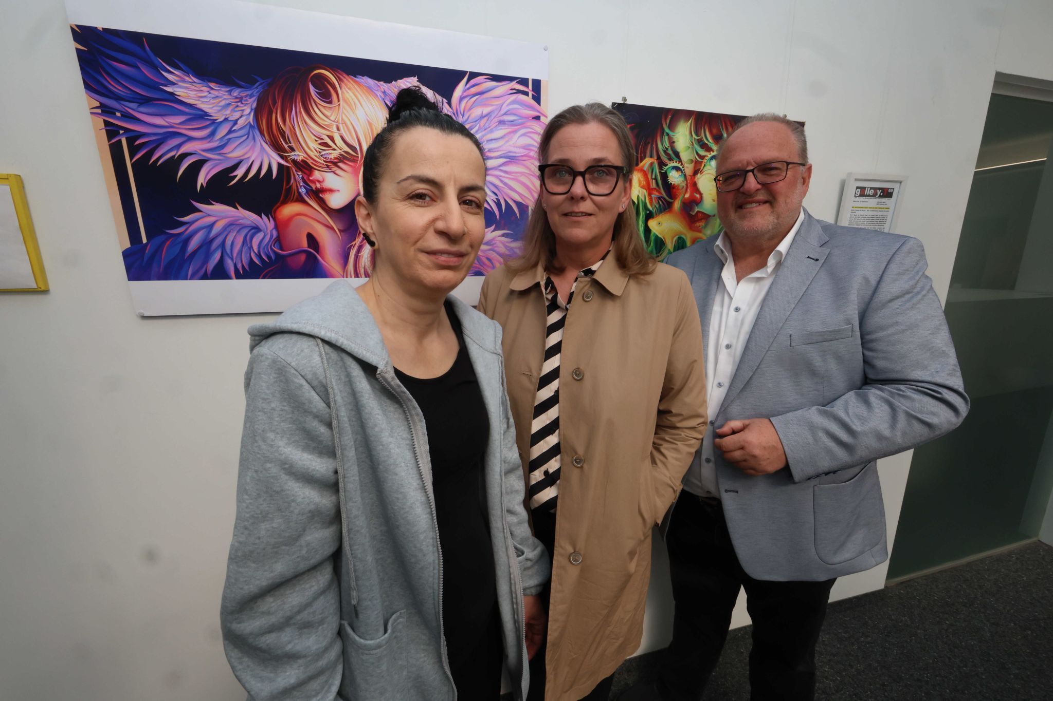 Semra Yigit, Yvonne Lehninger und Ernst Schmid von AZV.