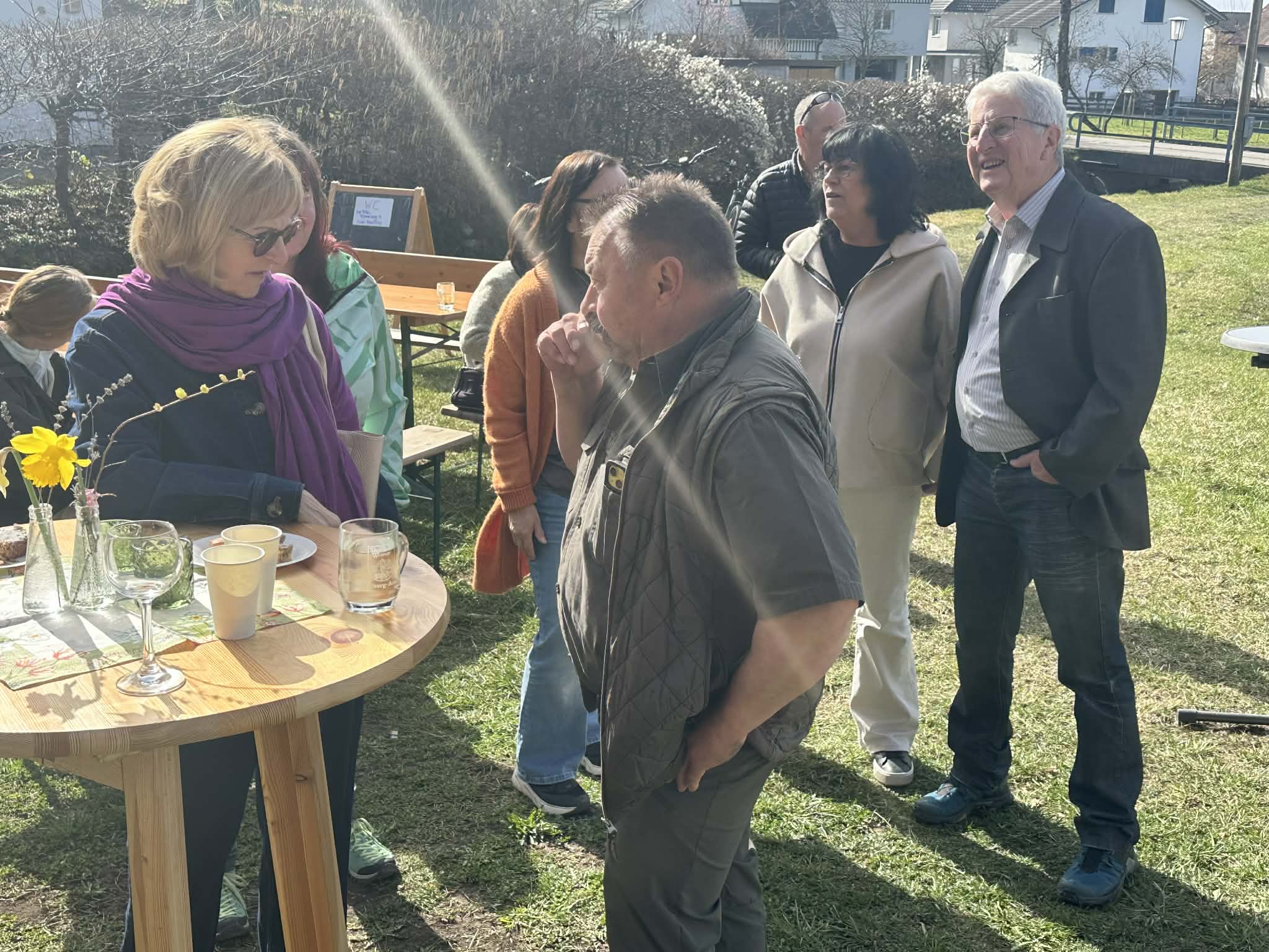 Der Künstler war sehr gefragt.