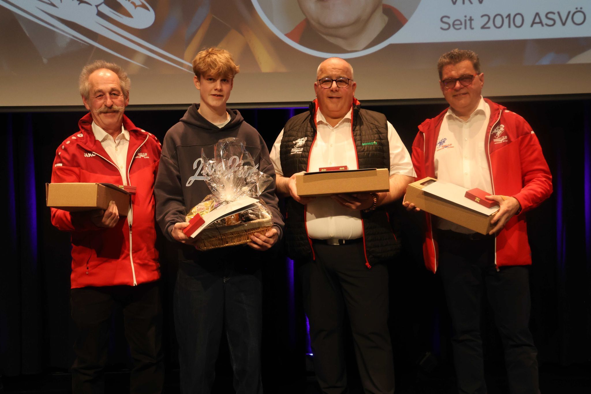 Bertram Neyer, Matheo Burtscher, Franz Enderle und Arthur Tagwerker.