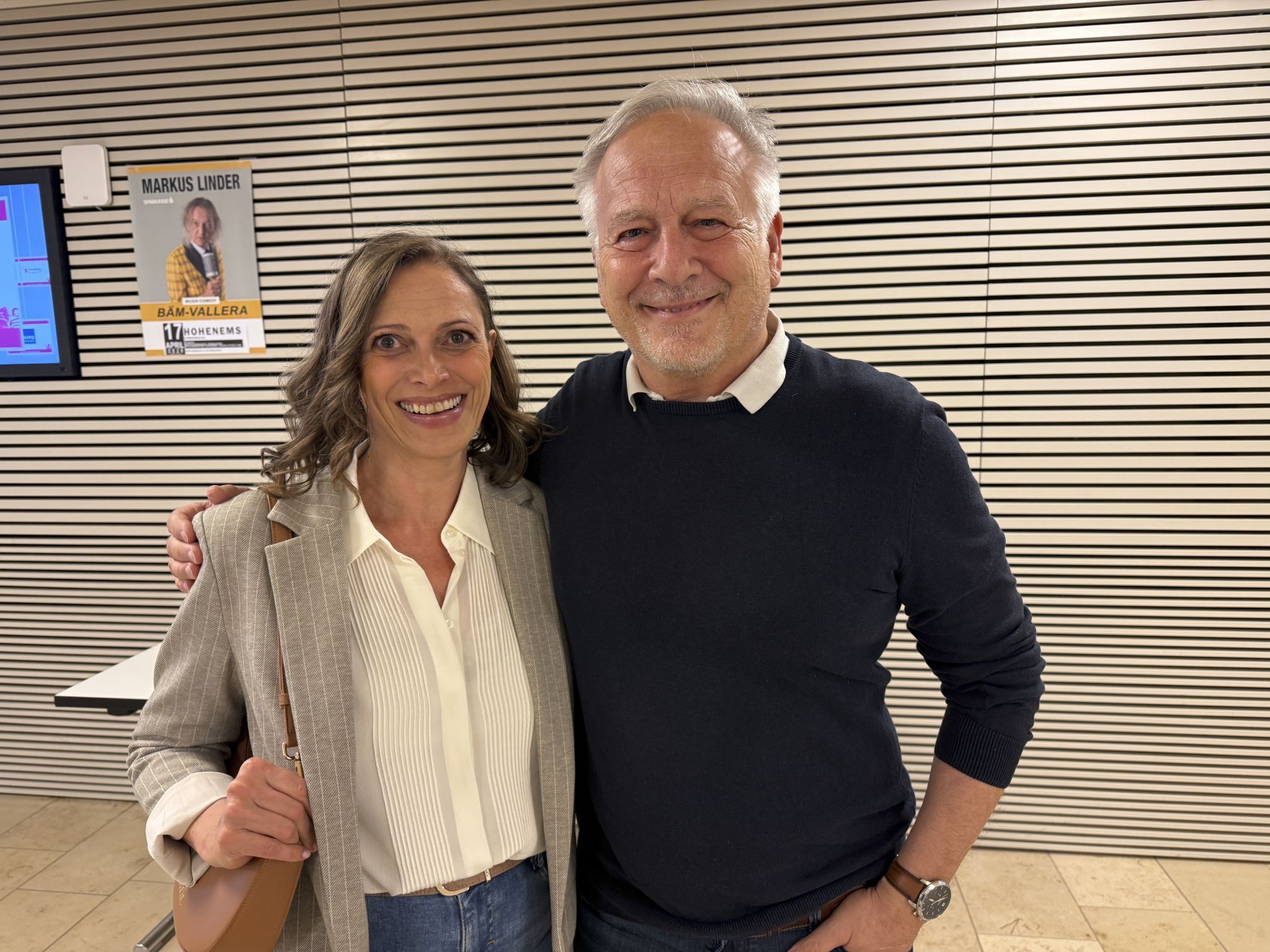 Monika Fischer und Conrad Amber schauten sich das Kabarett an