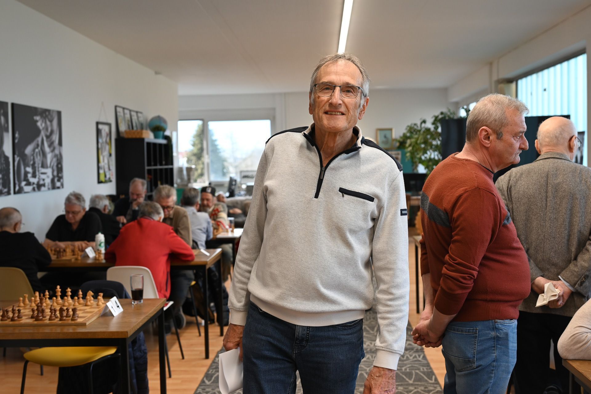 Erich Peterlunger, Seniorenreferent vom Vorarlberger Schachverband, freute sich über die große Teilnahme an der diesjährigen Meisterschaft. (BVS)