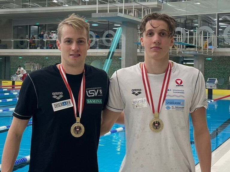 Die Ländle-Staatsmeister Jan Niedermayer und Max Halbeisen (r.). Privat