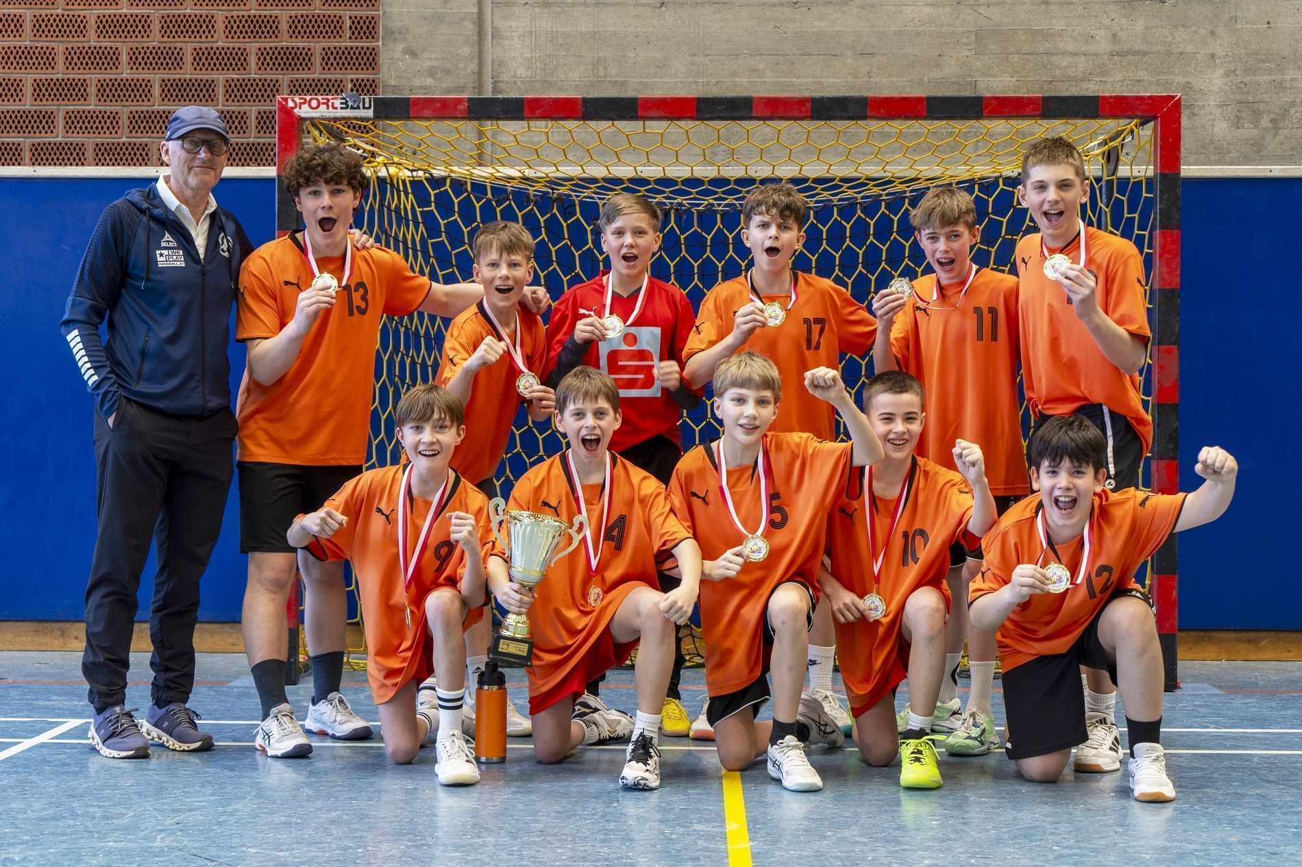 BG Bregenz Blumenstraße holt Gold im Handball-Schulcup. PRIVAT