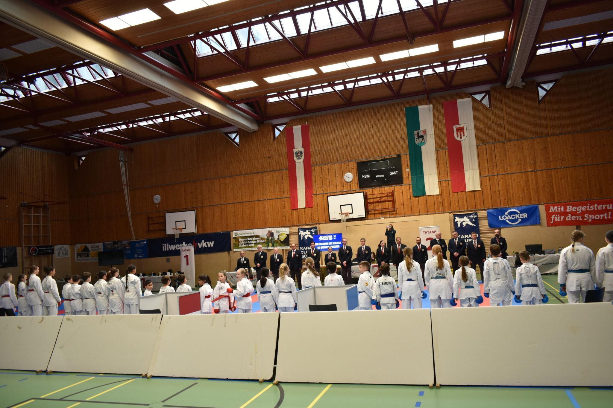 Großes Karateturnier in Götzis. 