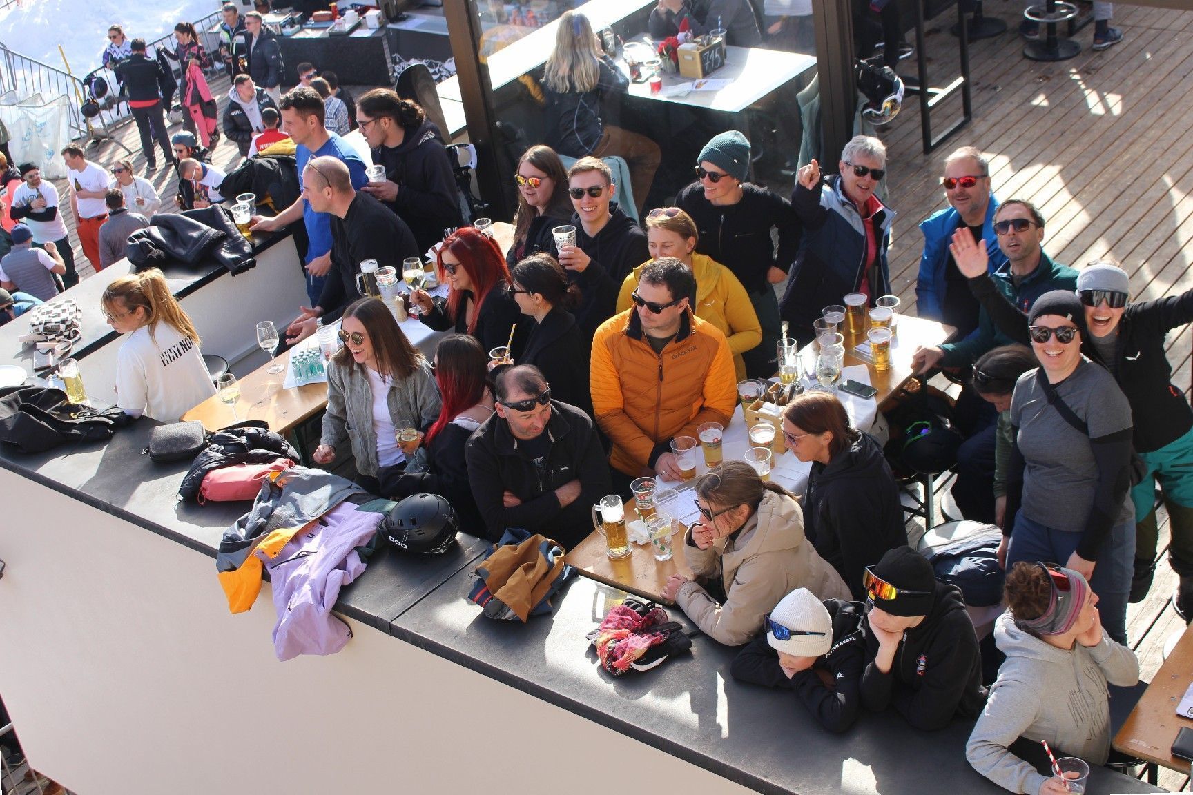 Im dritten Stock der Steffisalpe gab es Logenplätze für spezielle Gäste, die frühzeitig Platz genommen hatten.   