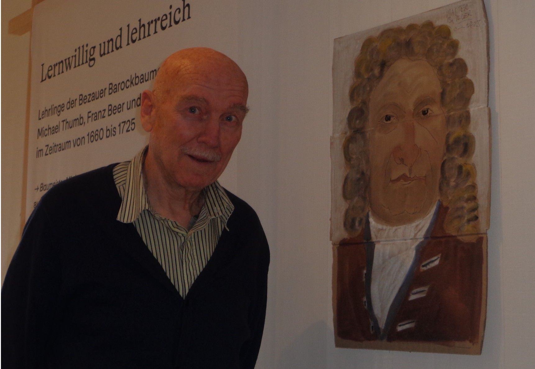 Ernst Steininger ist auch ein begeistertet Maler und hat Franz Beer ganz speziell porträtiert.   