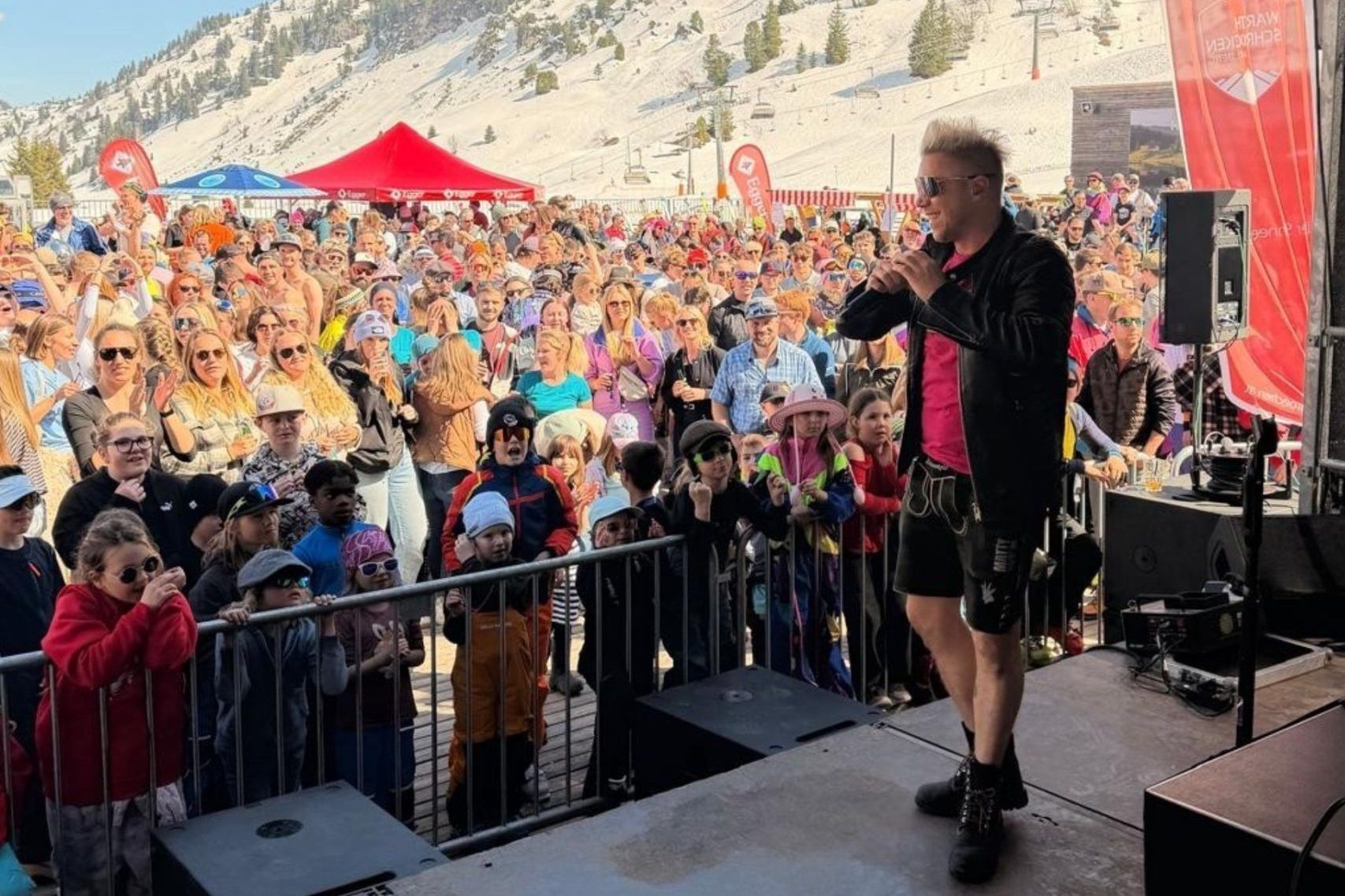 Matty Valentino brachte einen Hauch „Malle-Atmosphäre“ an den Hochtannberg.