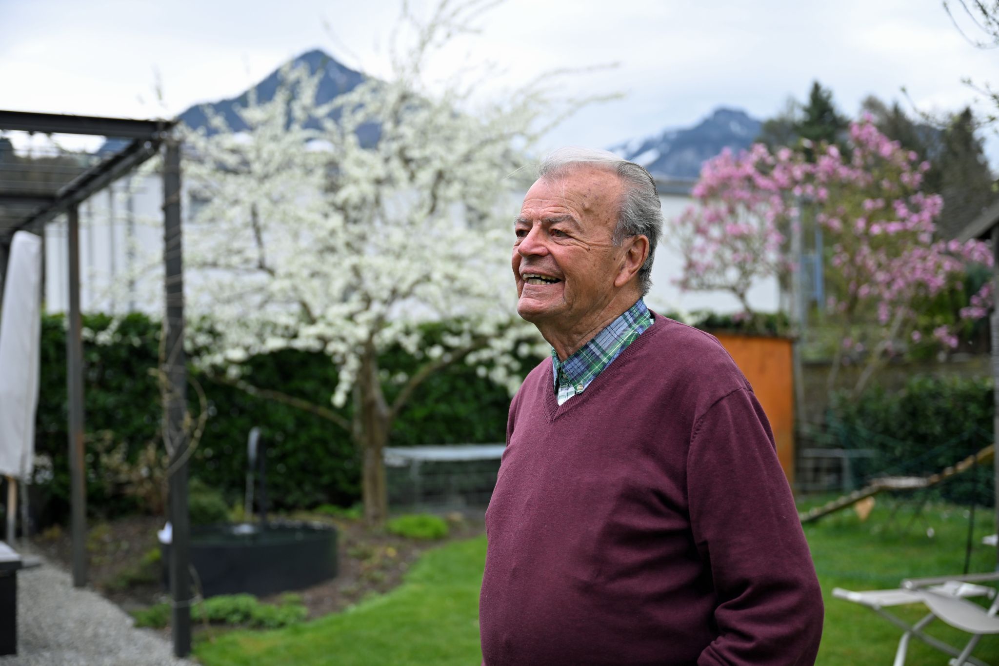 Franz Winder (91) lebt mit seiner Familie im Steinat in Dornbirn.