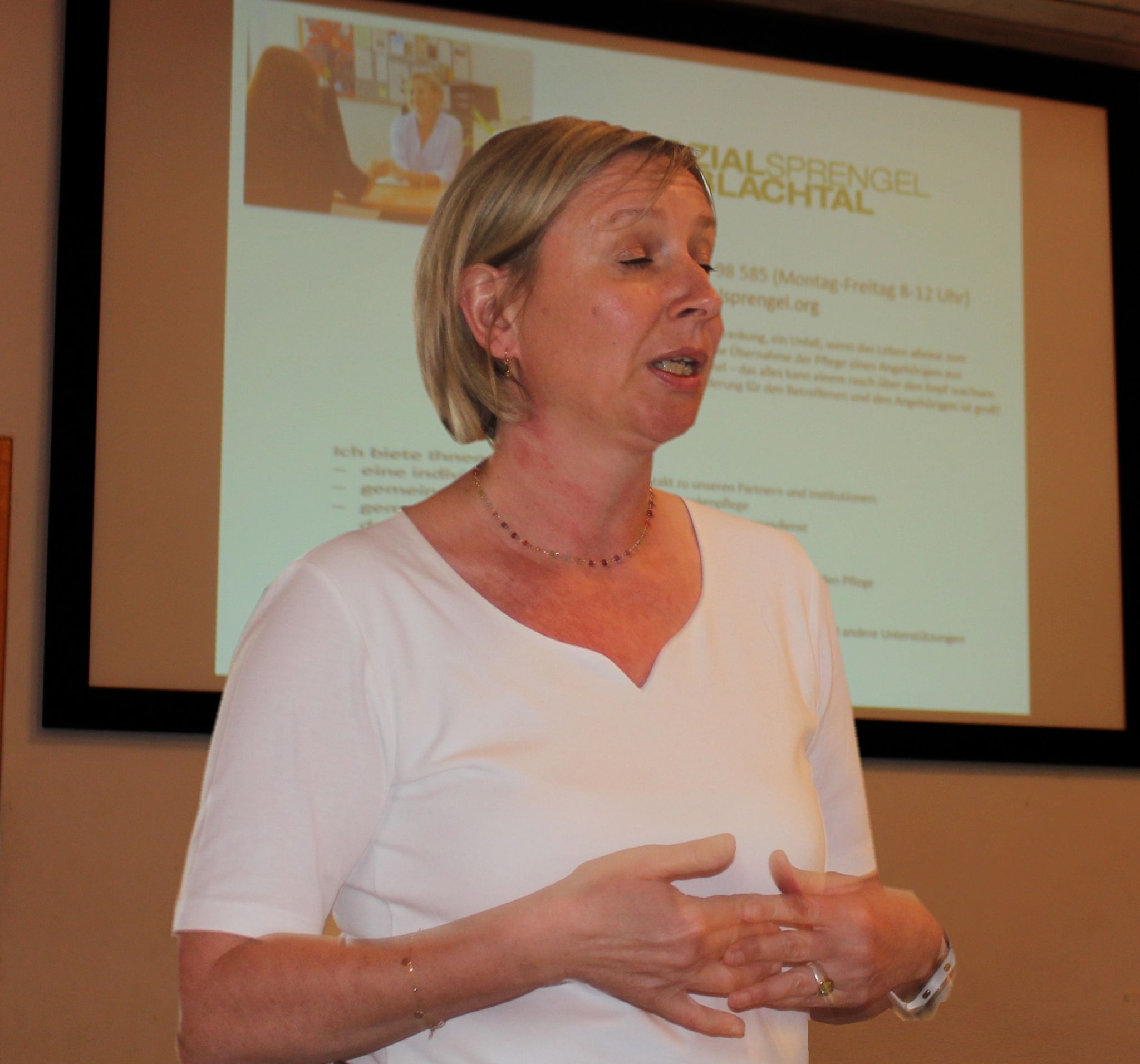 Barbara Ritschel ergänzte die 36. Generalversammlung mit einem interessanten Referat über das Gesundheits- und Sozialsystems im Leiblachtal.   