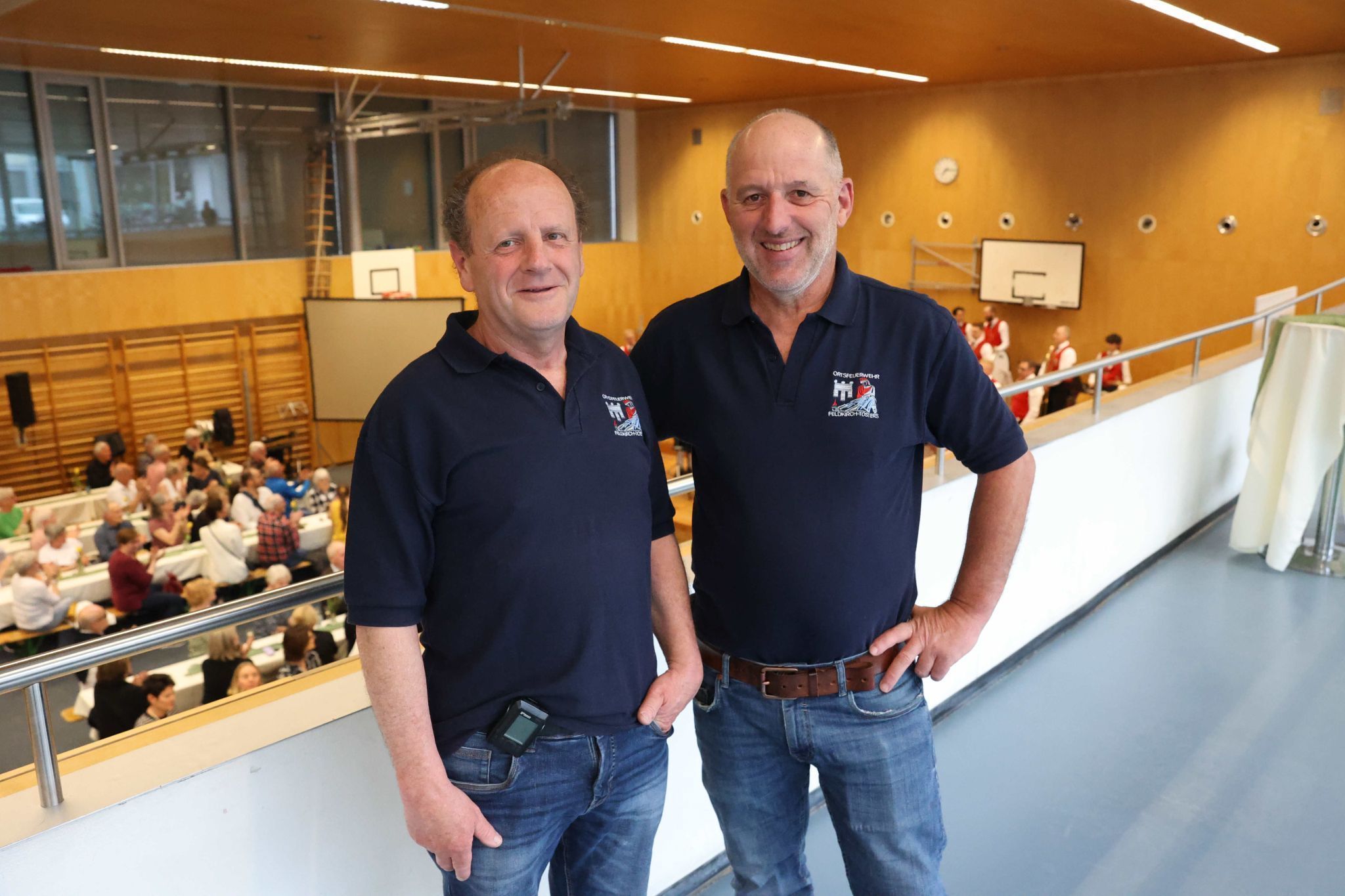 Brandwache: Dieter Bickel und Ignaz Bitsche.