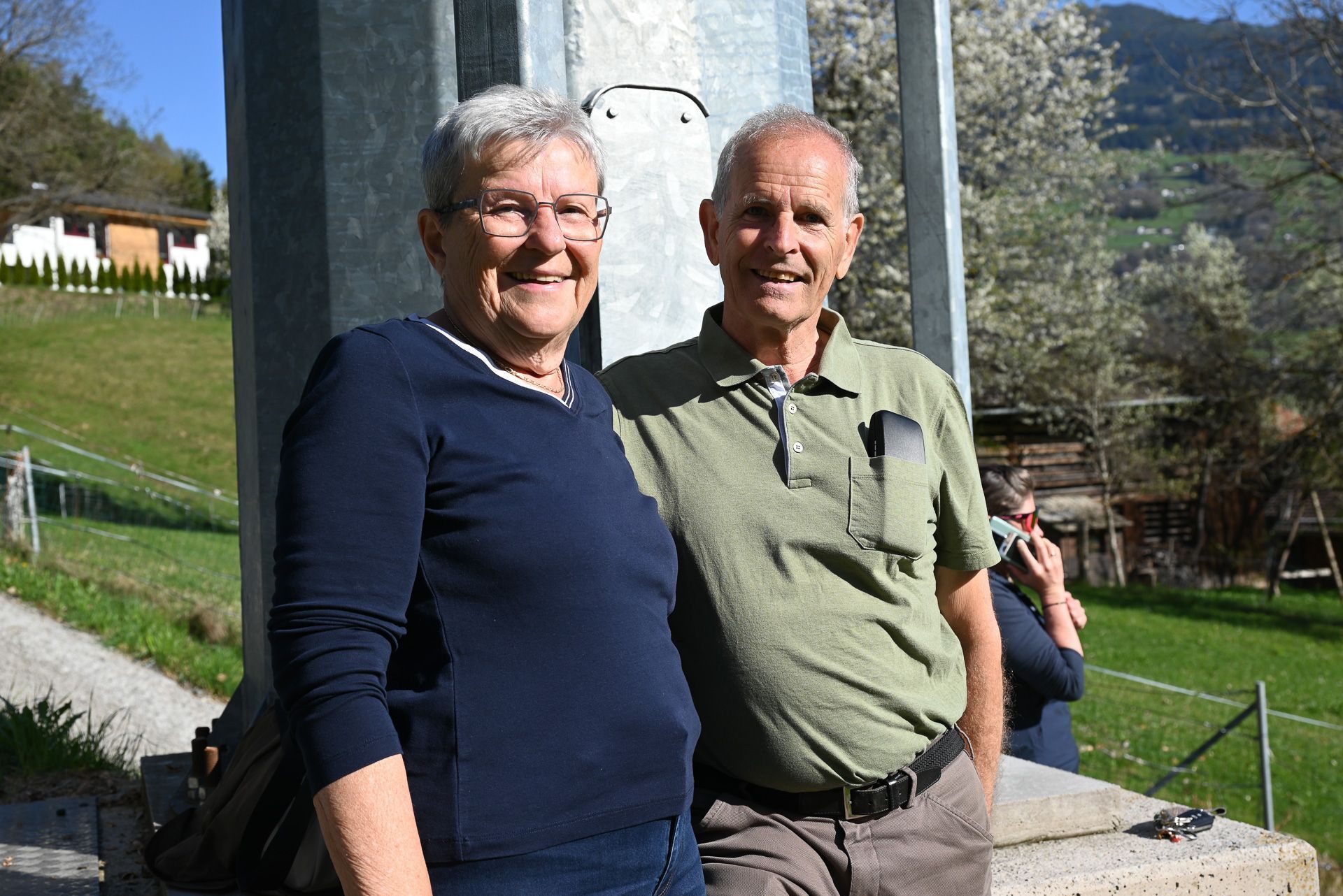 Irmi und Rudolf Ganahl kamen vorbei, um ihren Enkel anzufeuern. 