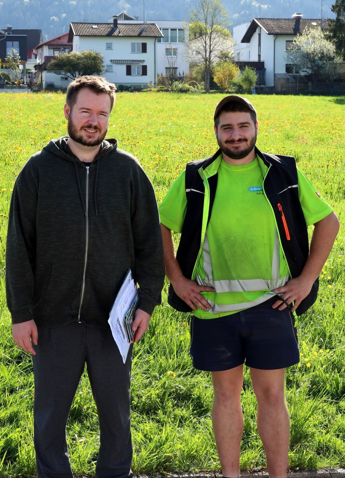 Daniel Schwark (Klima, Umwelt, Energie und Mobilität/Gemeinde Hörbranz) und Adrian Gutierrez-Perez vom Bauhof Hörbranz