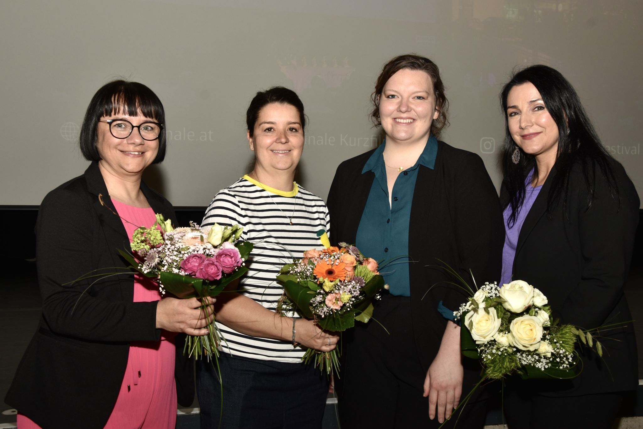 Alpinale-Festivalintendantin Manuela Mylonas, Martina Kulmitzer (Alpinale), Athina Gabriel (Bludenz Kultur) und Rebekka Rinderer (Alpinale)