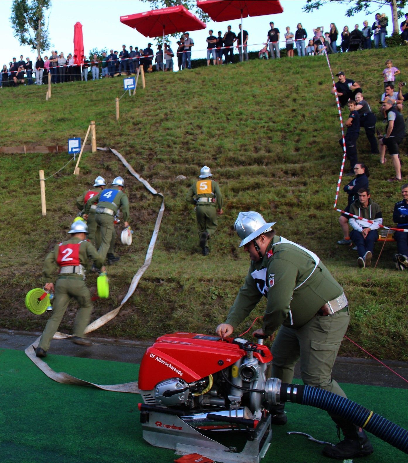 Der seit vielen Jahren in Alberschwende durchgeführte Alpin-Wettbewerb ist das ideale Training für Waldbrand-Einsätze.   