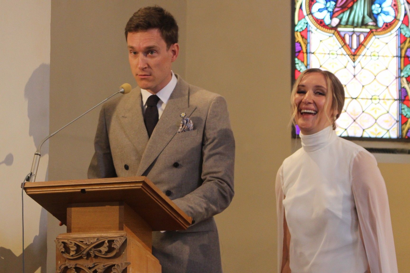 Nicht nur einmal brachte Denis seine Anne-Catherine zum Lachen . . .   