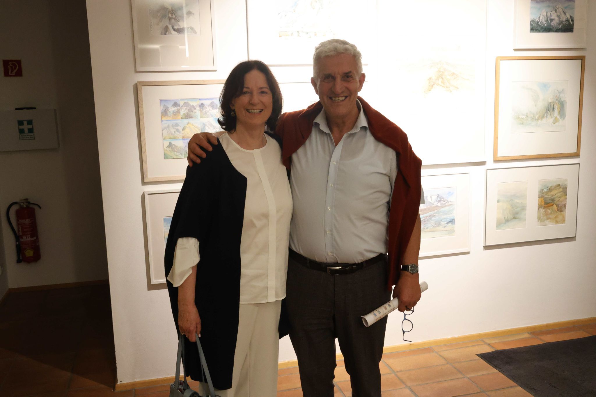 Malerin Gabriele Schmitzer und Franz Ludescher. 