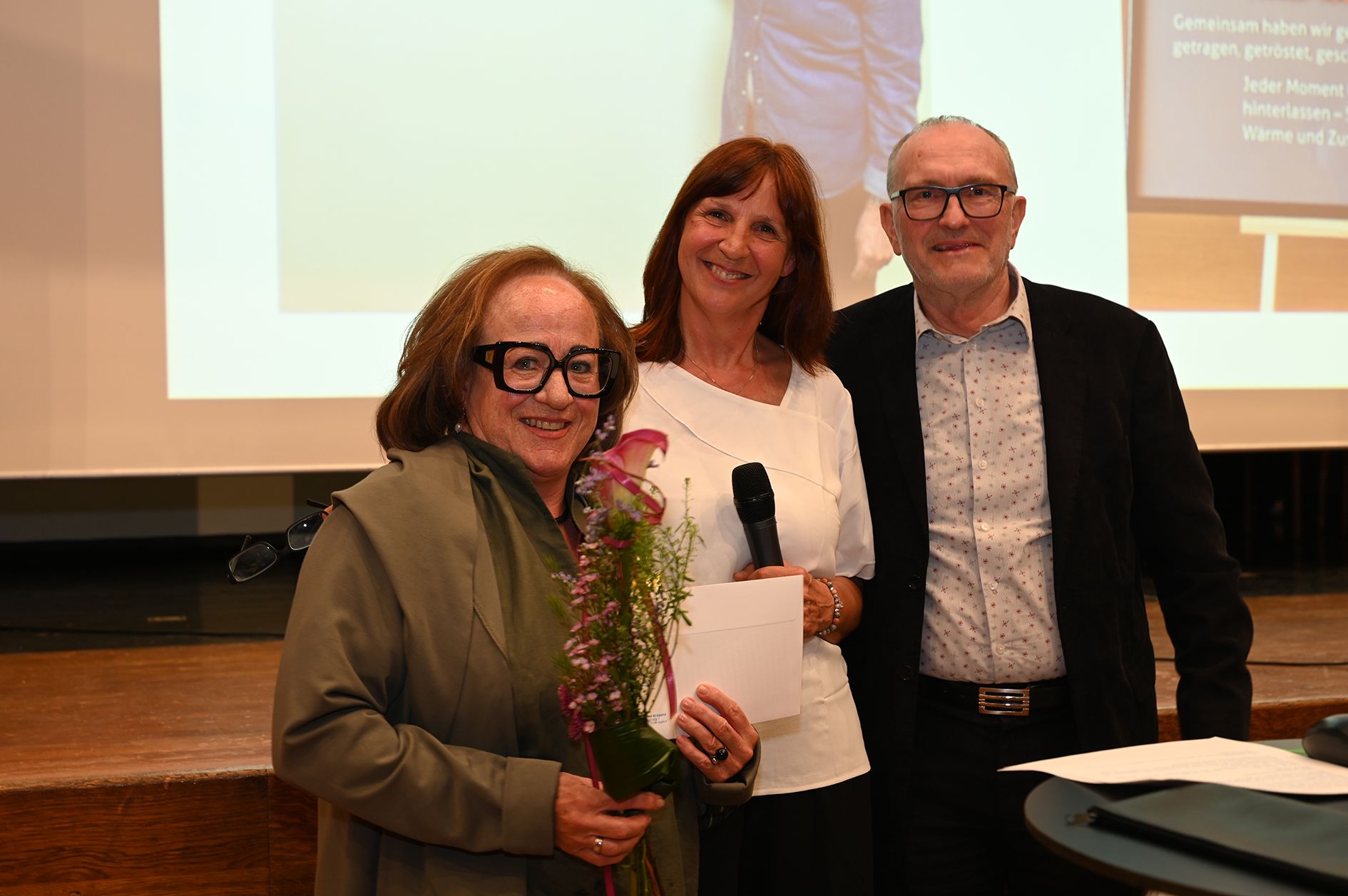 Marlies Wolfger-Haag wurde von Sonja Kaiser und Erwin Rinderer verabschiedet.