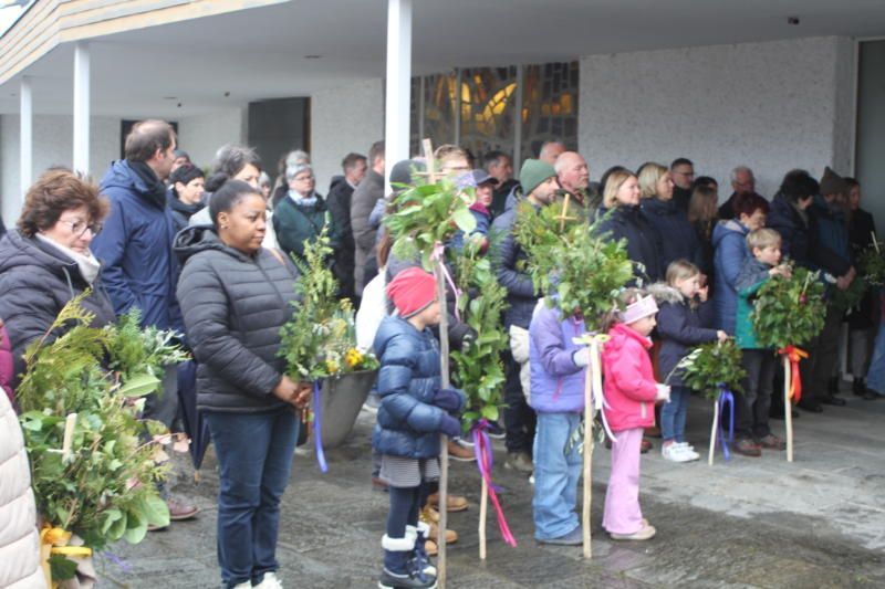 Die Segnung der Palmen stand im Mittelpunkt. 