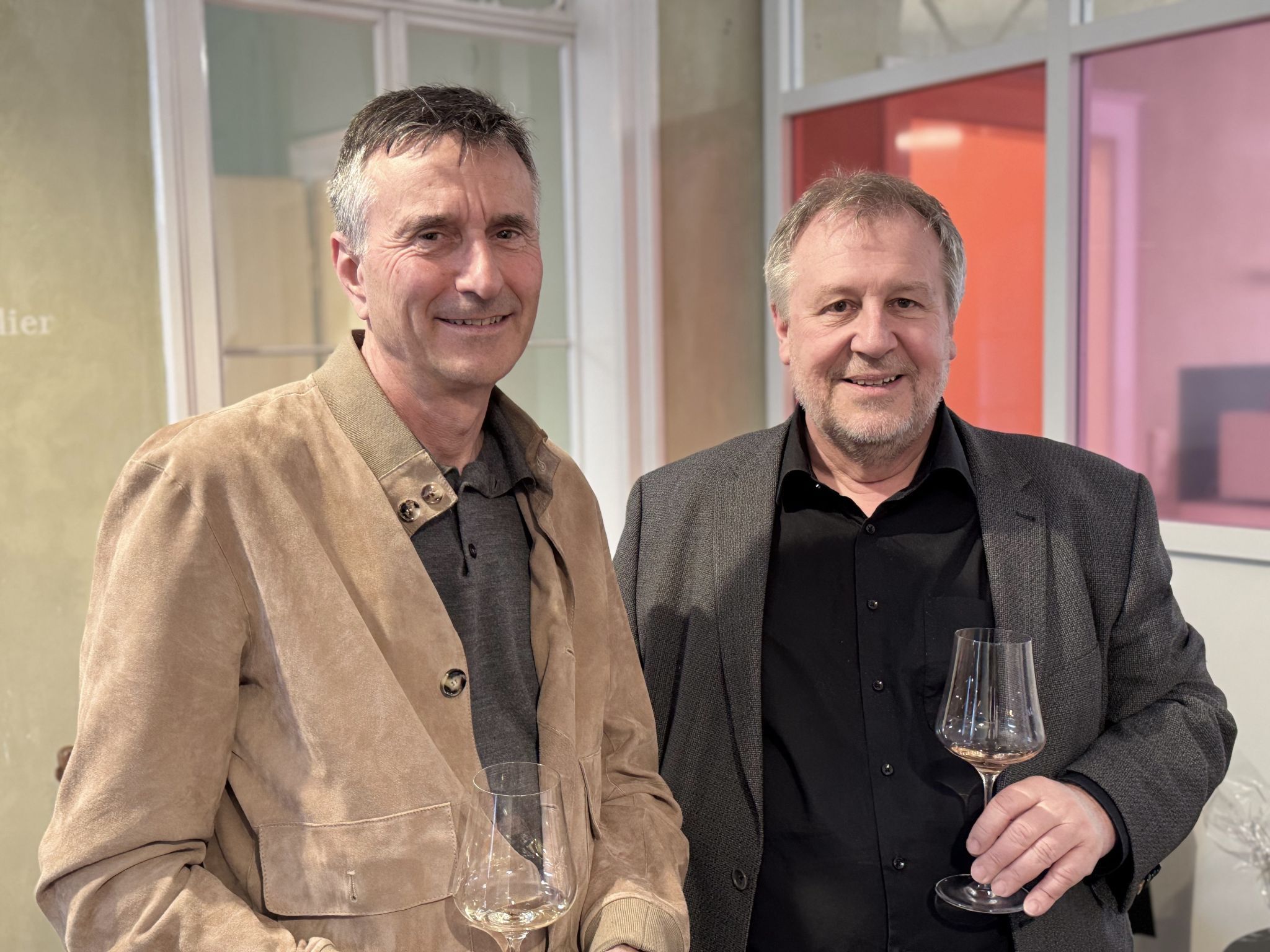 Gerhard Reiter und Katzenfreund Andreas Weratschnig.