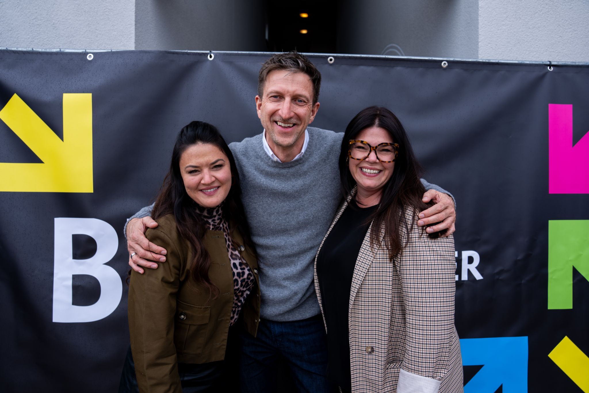 Oliver Freudenschuss mit Verena Eugster und Patricia Zupan. 
