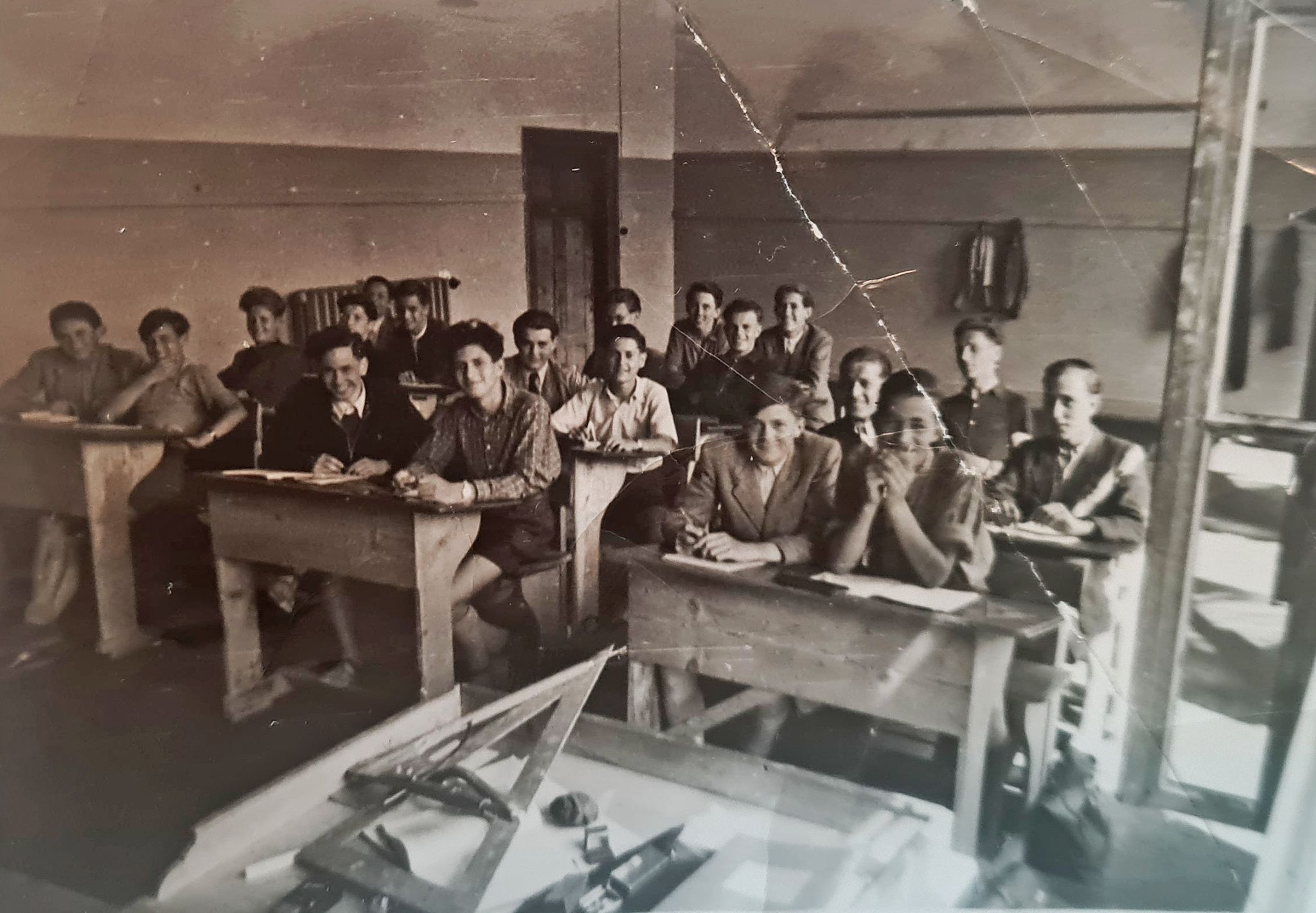 Ein Foto aus dem Unterricht – so sahen die Klassenräume vor 70 Jahren aus.