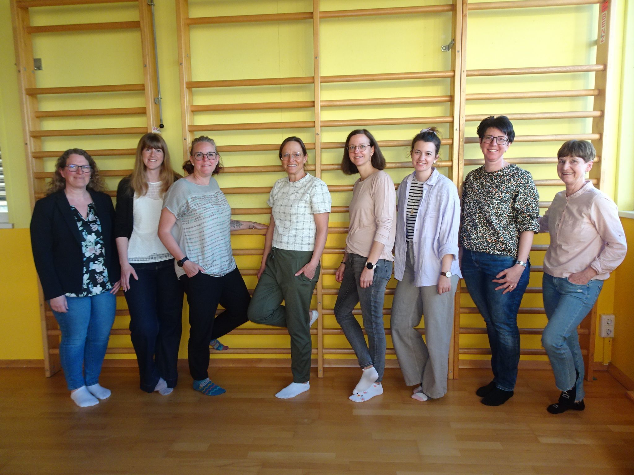 Die ELKI´s hießen Nicole Böhler (g. li.) in ihrem Gruppenraum willkommen. 