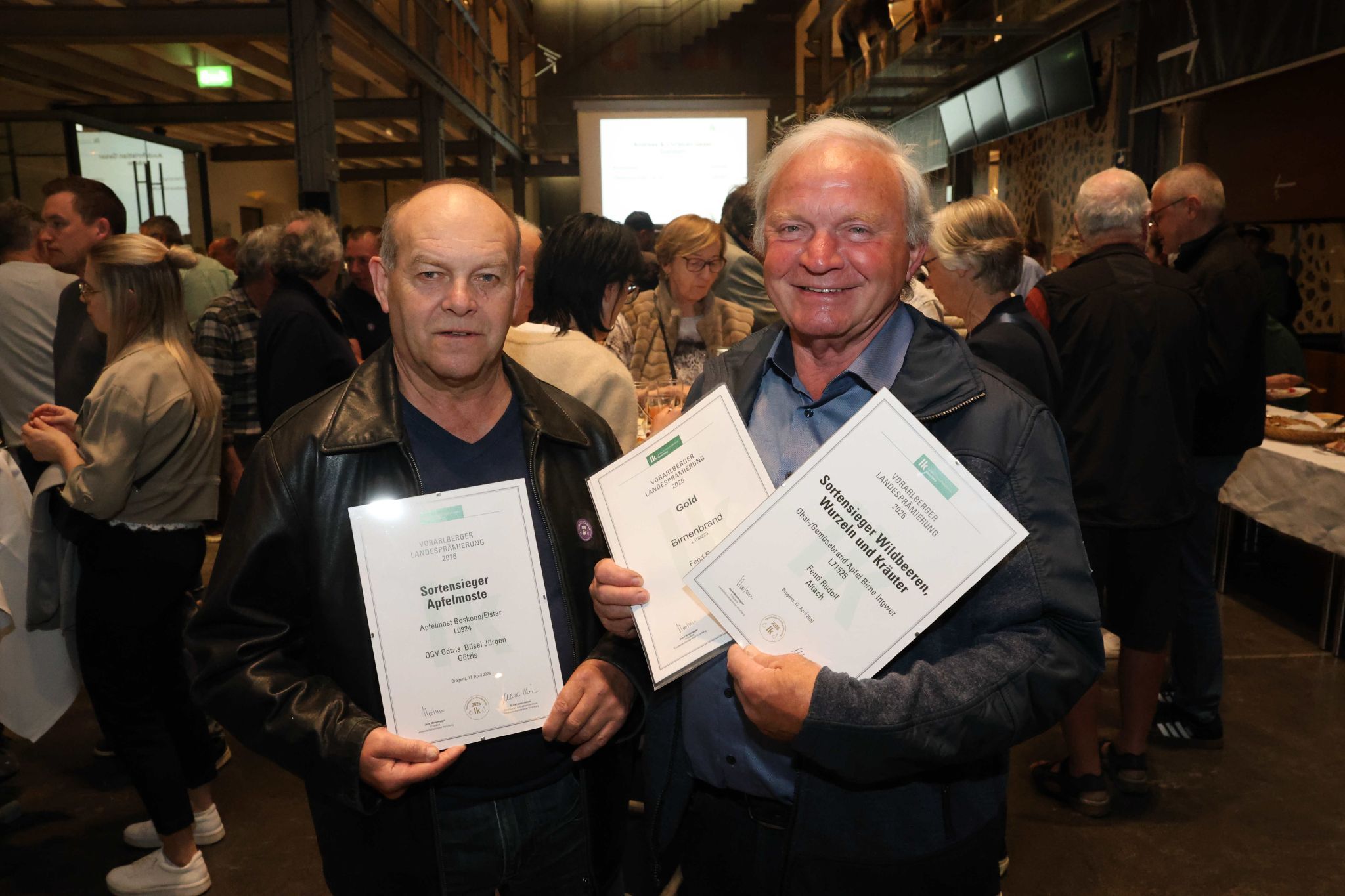 Sortensieger Erich Netzer (OGV Götzis) und Rudolf Fend (Altach).