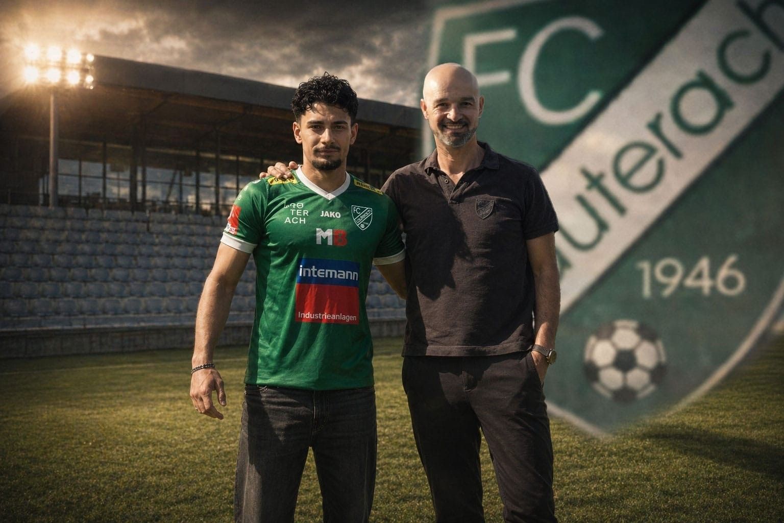 Canazlar mit Sportchef Zlatko Jurcevic. VEREIN