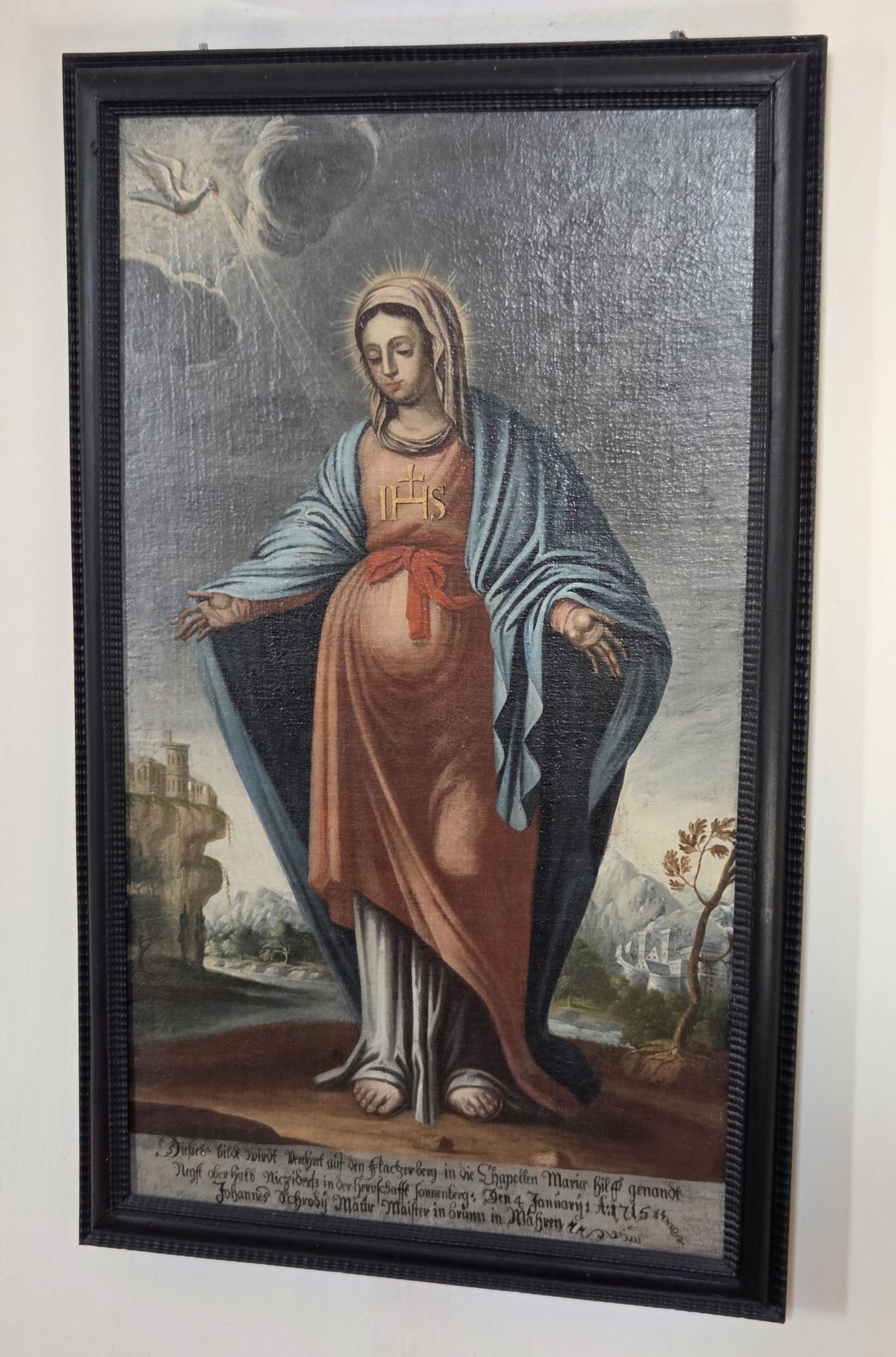 Das Votivbild der schwangeren Maria in der Apsis (Foto OS)