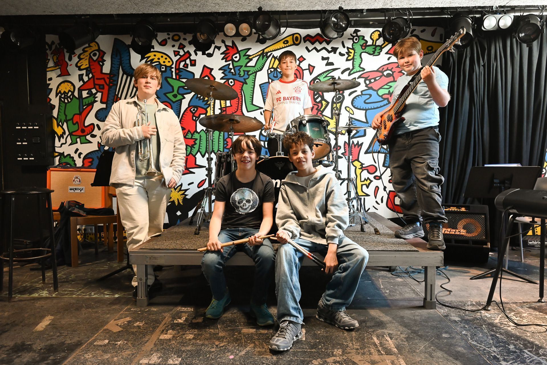 Harmonieren perfekt miteinander: die fünf jugen Musiker, die als Jazz Kids auftreten. 